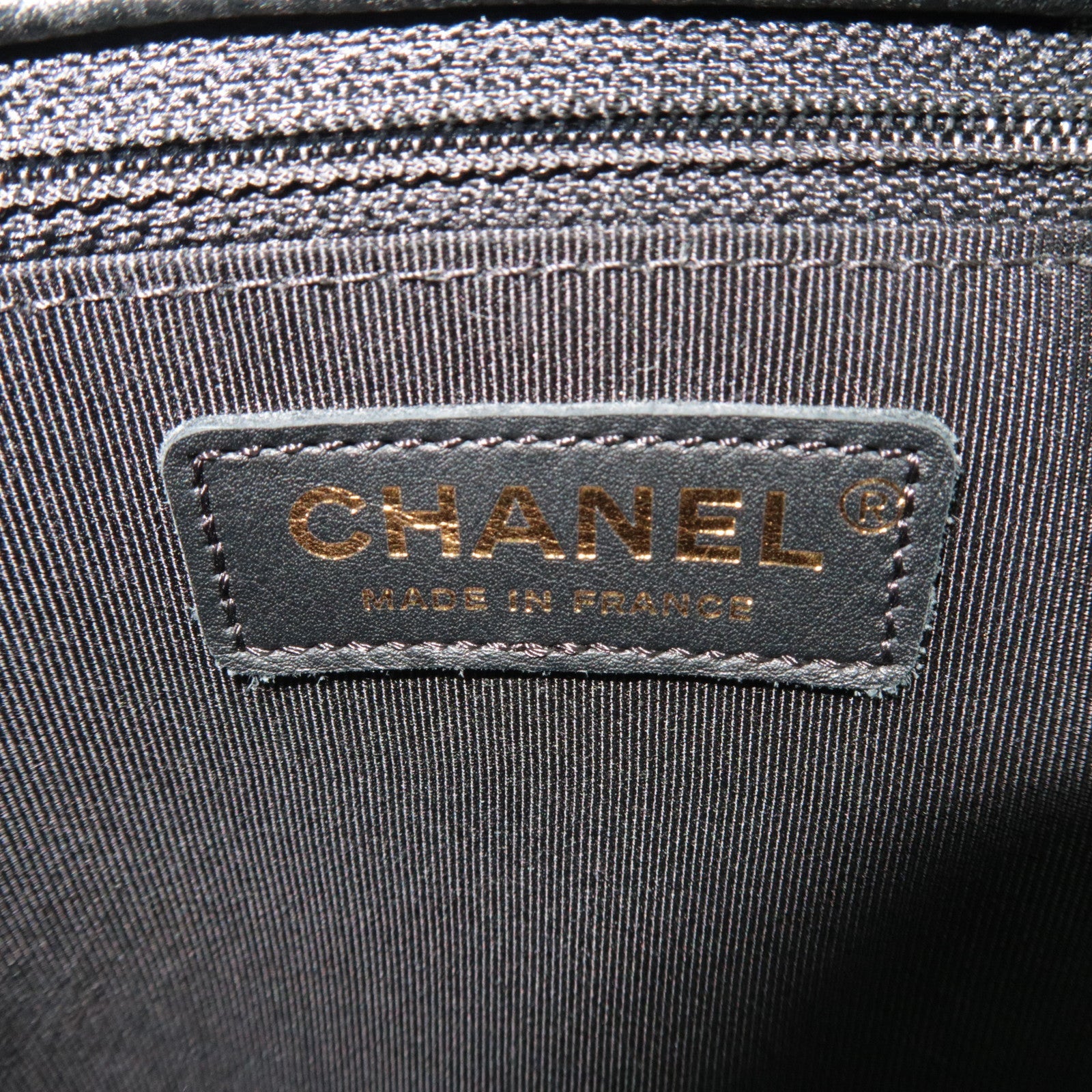 CHANEL Matelasse Shopping Chain Tote Bag Caviarskin BlackA91046