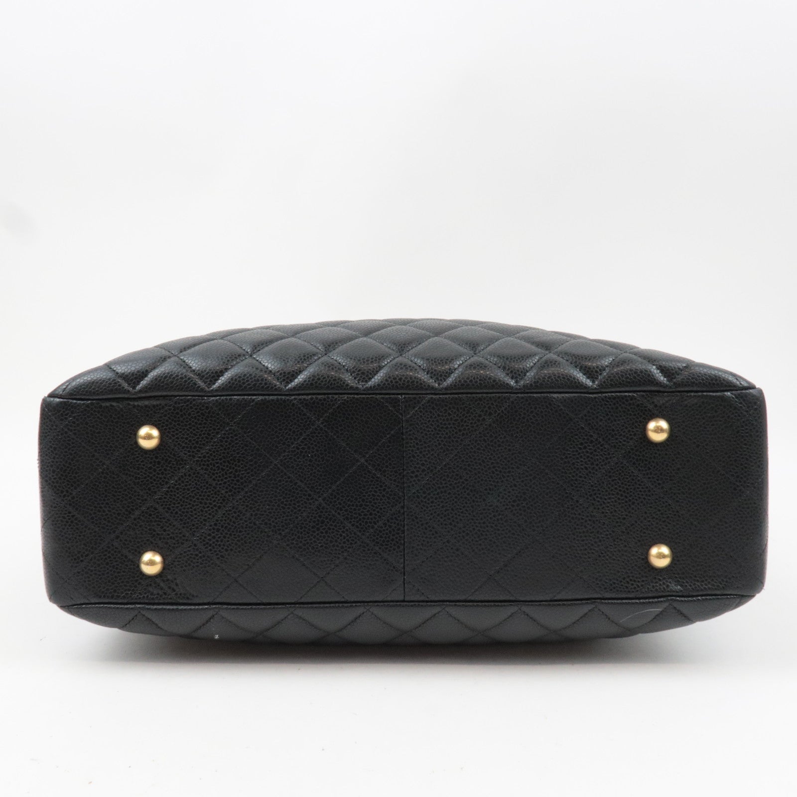 CHANEL Matelasse Shopping Chain Tote Bag Caviarskin BlackA91046