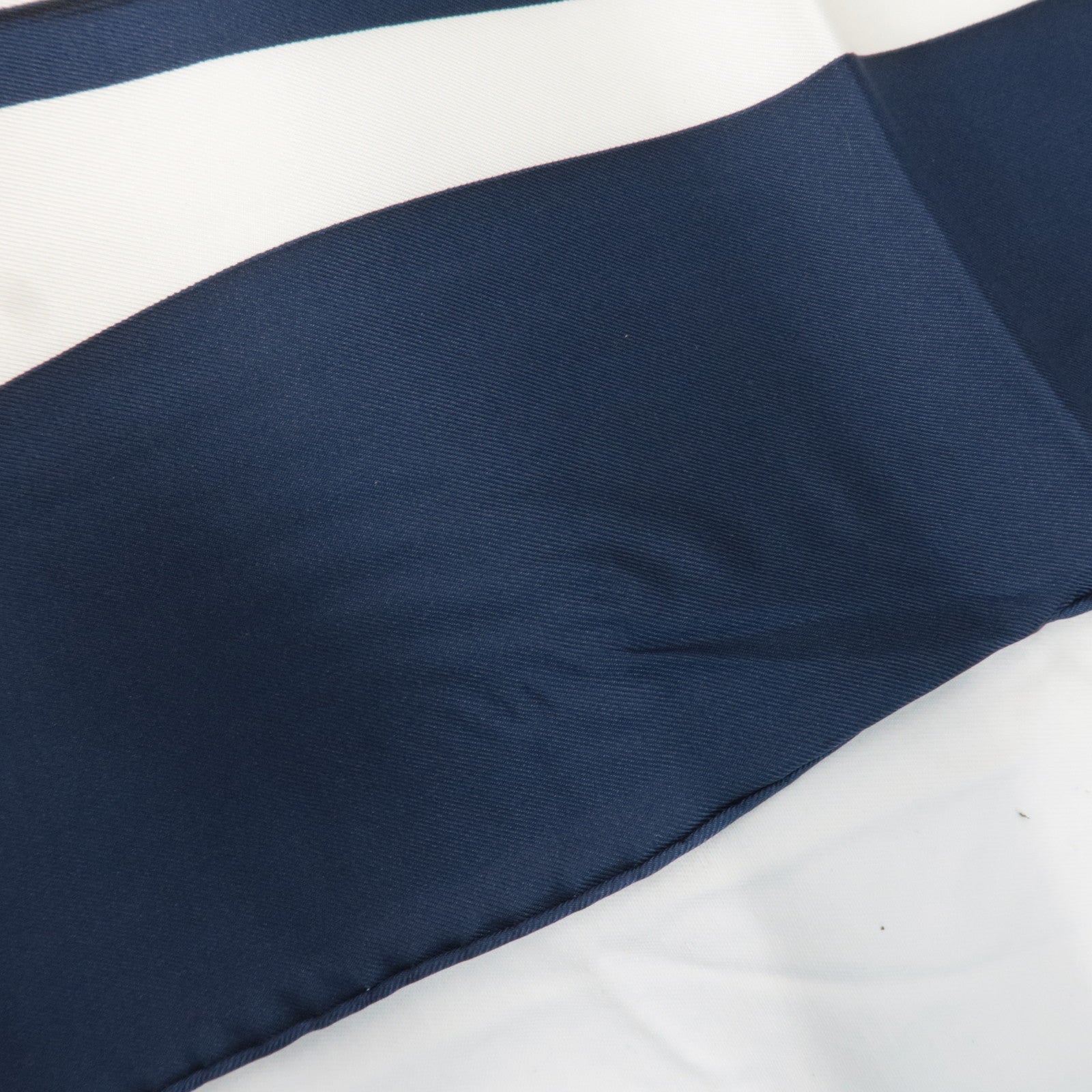 HERMES Carre 90 100% Silk Scarf BRIDES de GALA White Navy