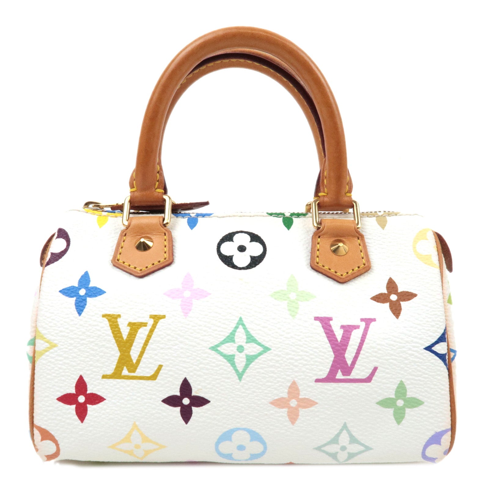 Louis Vuitton Monogram Multicolore Mini Speedy Handbag Blanc M92645 TH005485765