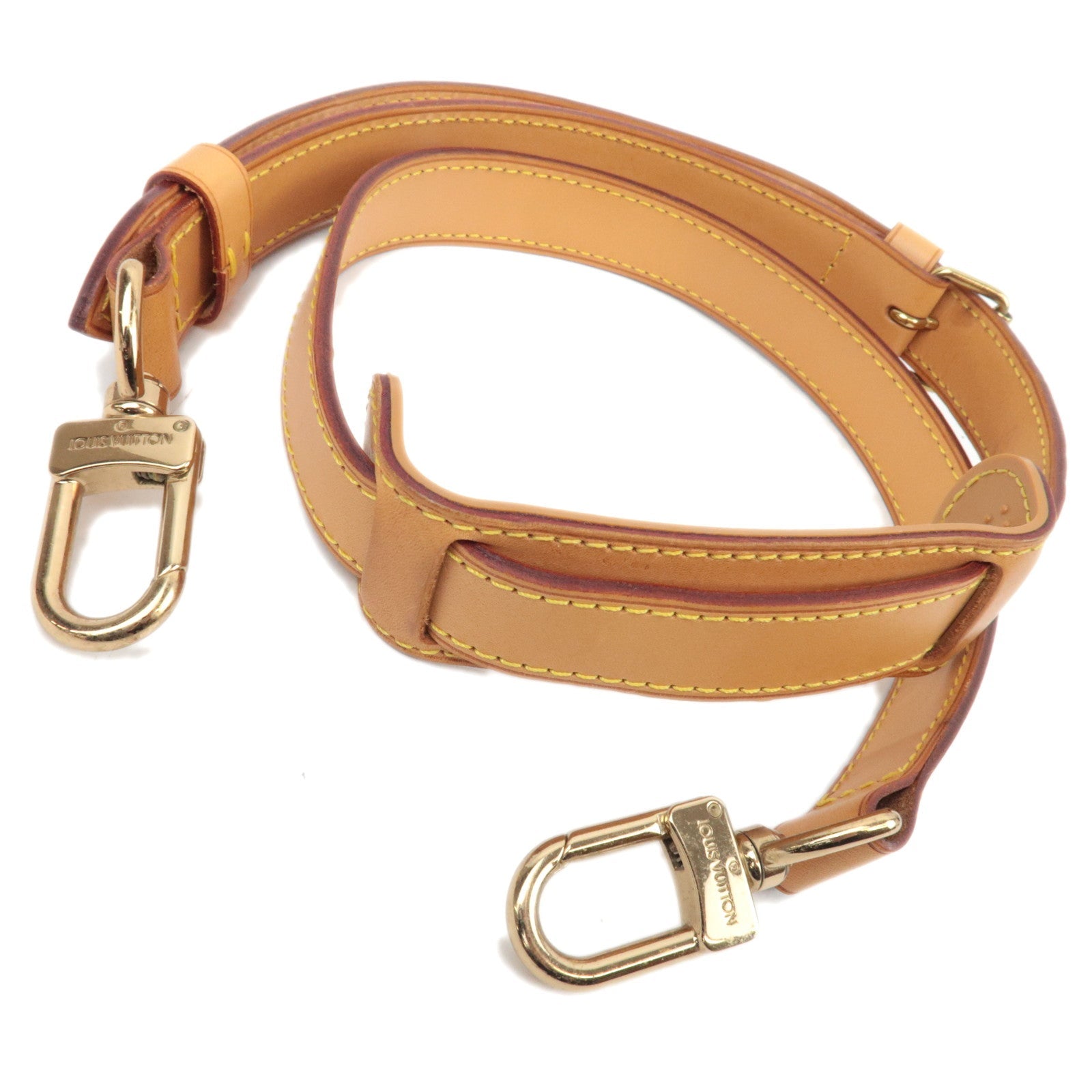 Louis Vuitton Shoulder Strap for Keepall Travel Bag Leather Beige85893