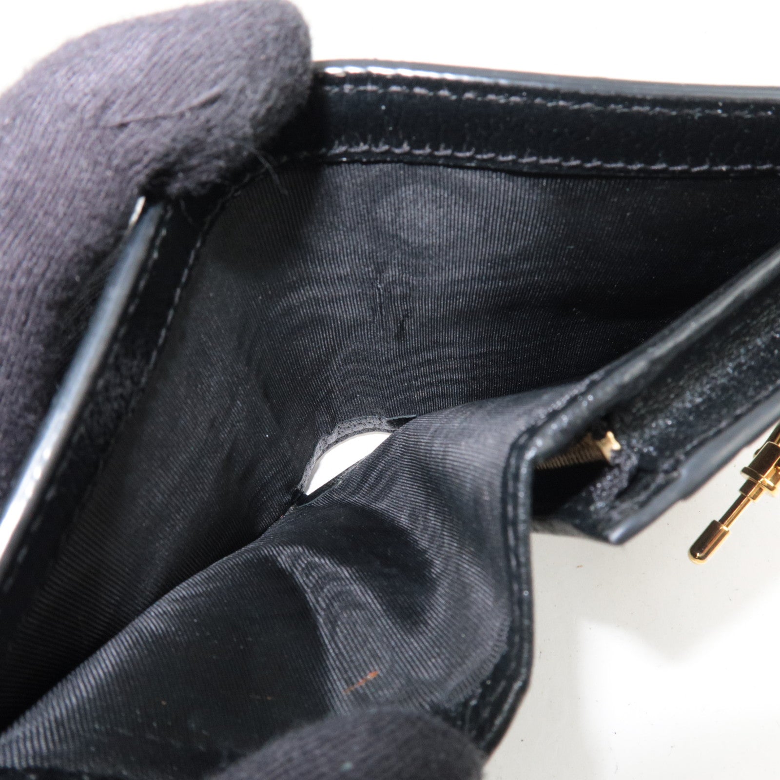 GUCCI New Jackie GG Denim Leather Bifold Wallet Navy 645536