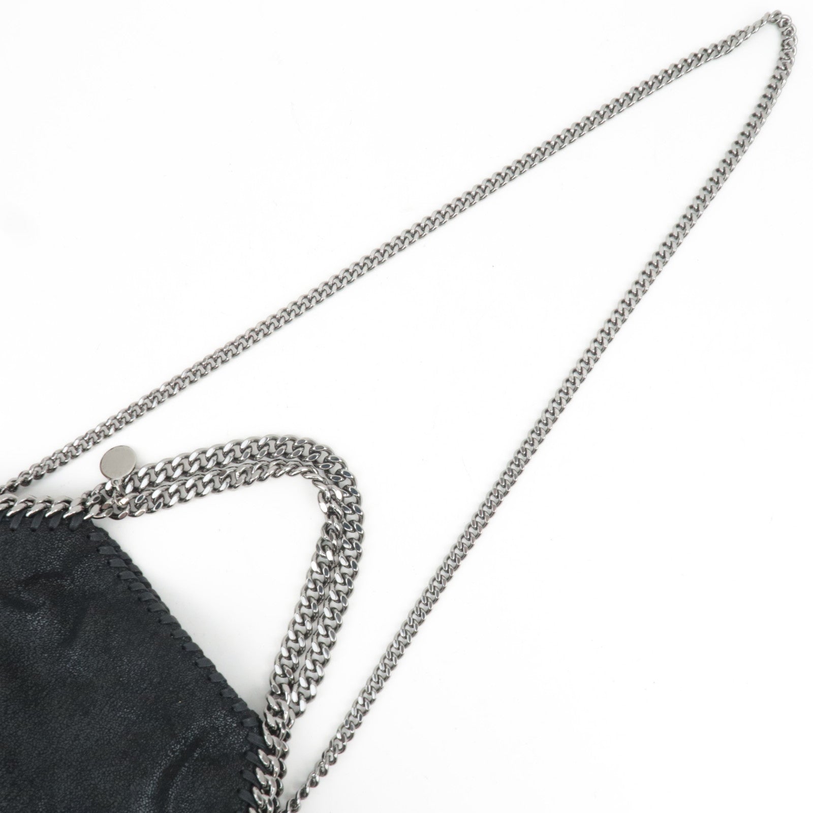 Stella McCartney Falabella Vegan Leather Metal Chain Tote Bag Black