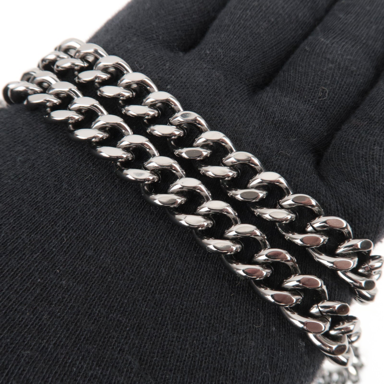 Stella McCartney Falabella Vegan Leather Metal Chain Tote Bag Black