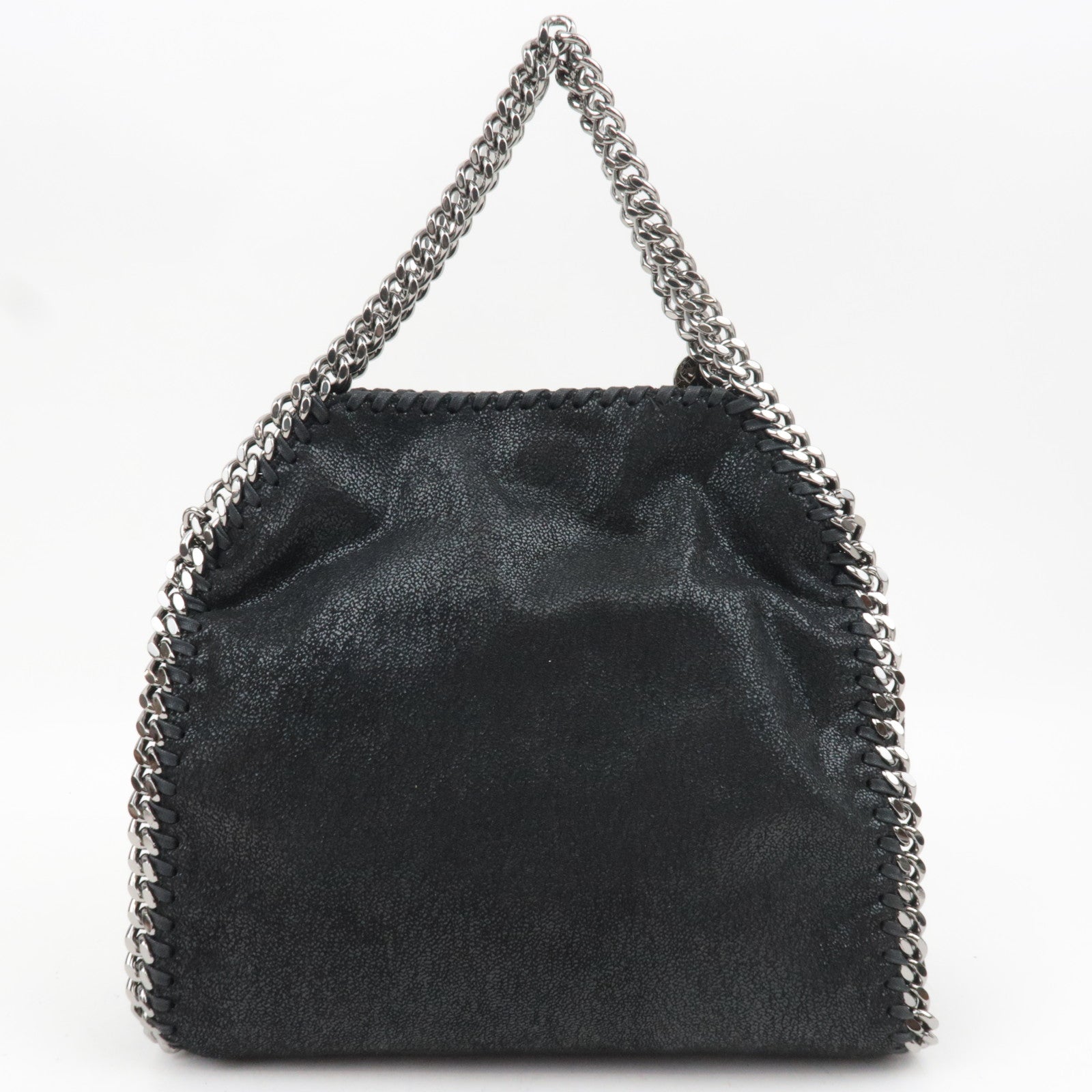 Stella McCartney Falabella Vegan Leather Metal Chain Tote Bag Black