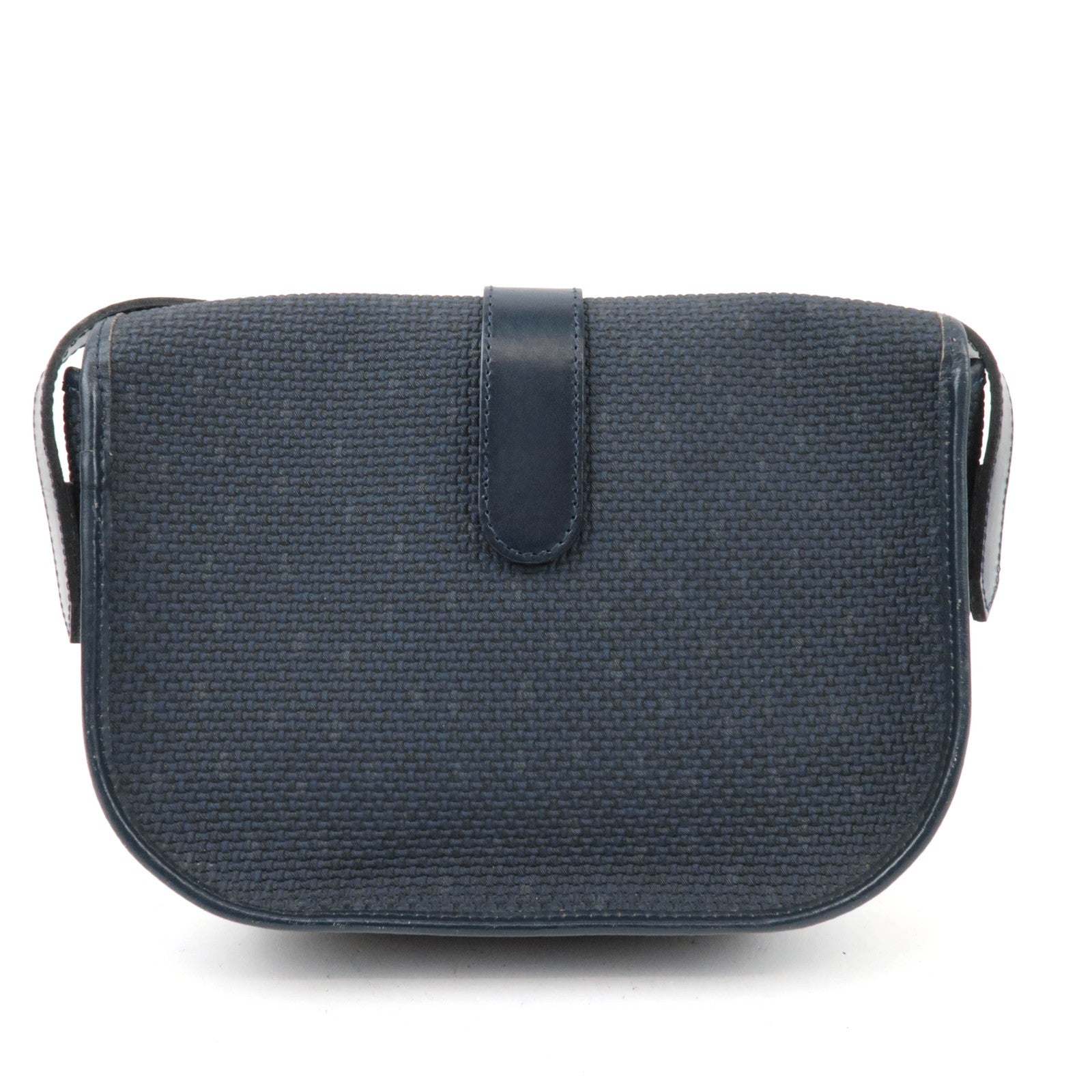 SAINT LAURENT YSL PVC Leather Shoulder Bag Navy