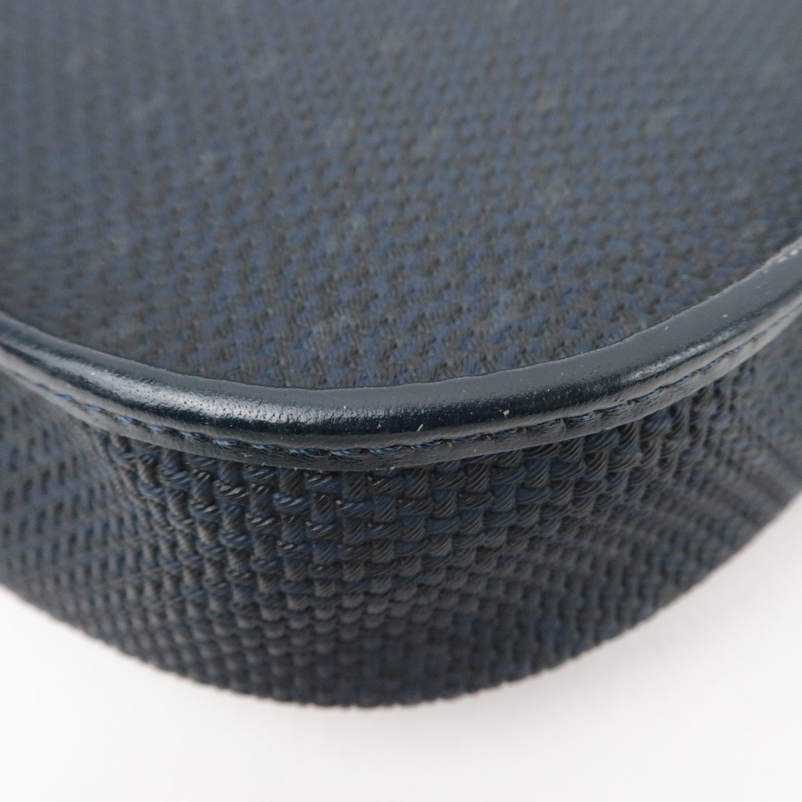 SAINT LAURENT YSL PVC Leather Shoulder Bag Navy