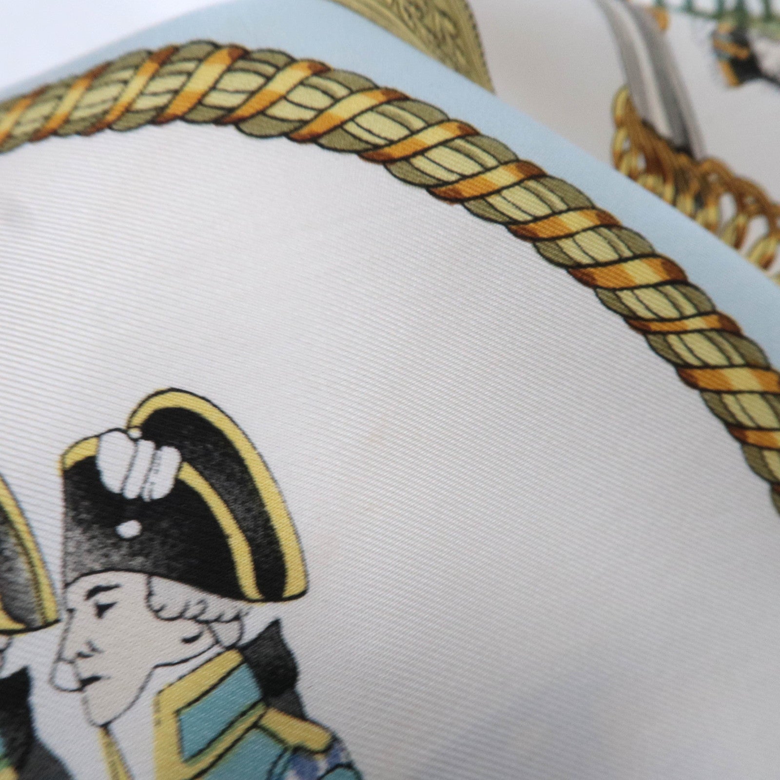 HERMES Carre 90 100% Silk Scarf GRANDS ATTELAGES Navy