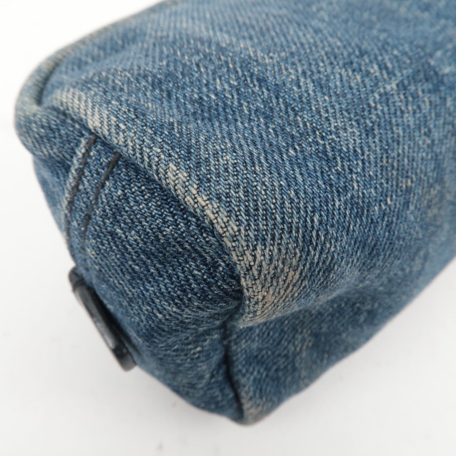 PRADA Small Pouch Cosmetic Pouch Denim Blue