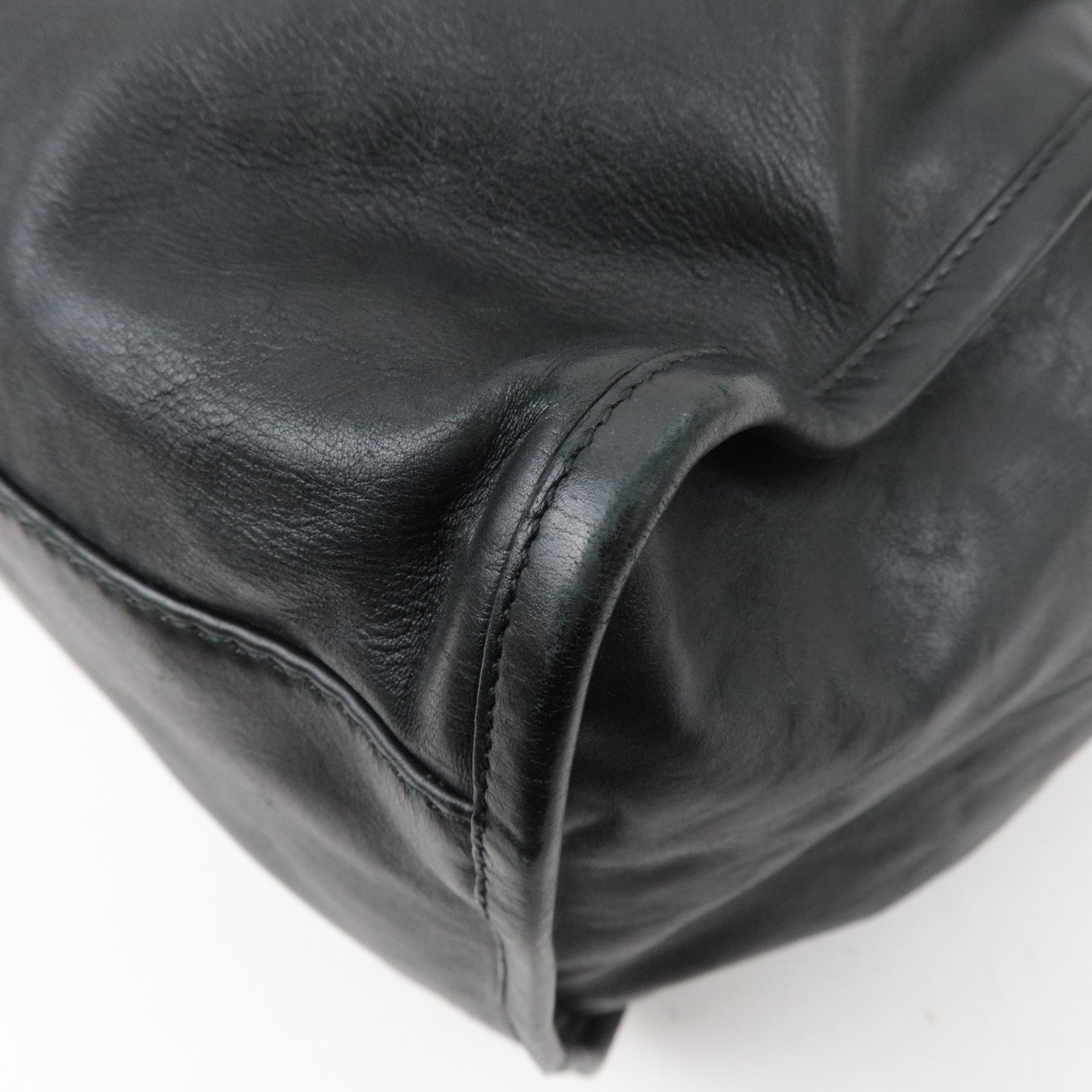 GUCCI Shoulder Bag Leather Black 296855