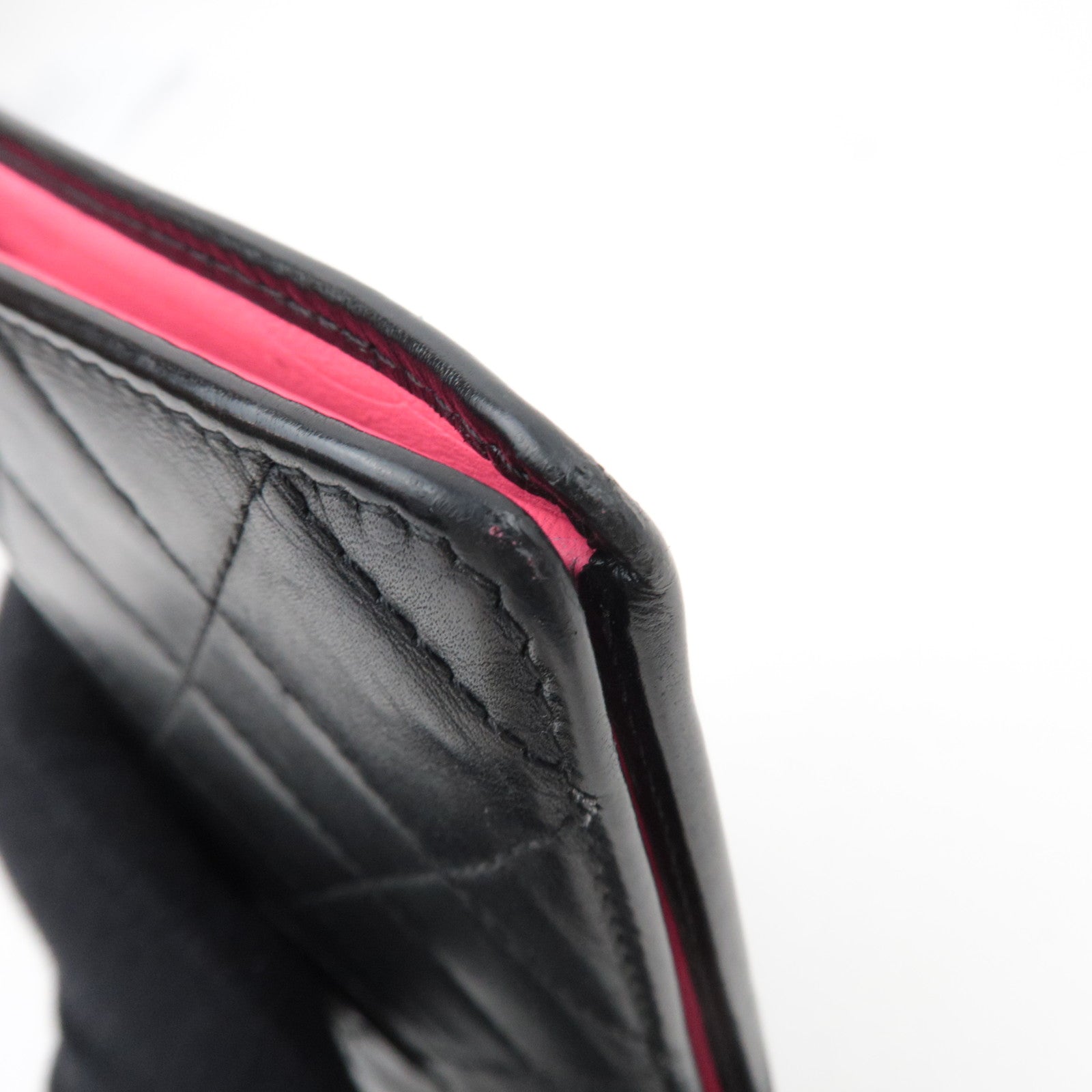 CHANEL Cambon Line Wallet Lambskin Patent Leather Black 11203051