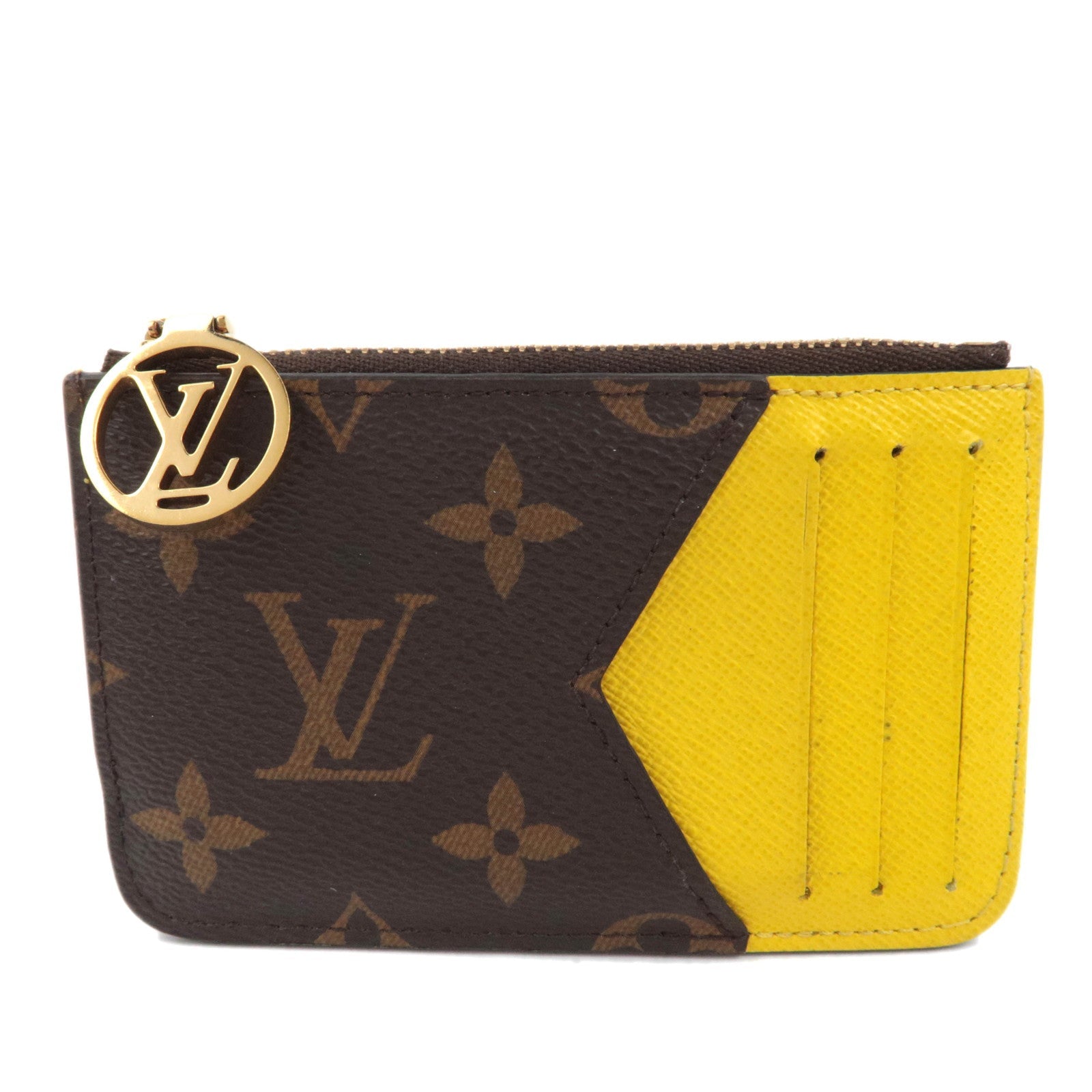 Louis Vuitton Monogram Porte Carte Romy Fragment Case Jaune M81882 RFID86276