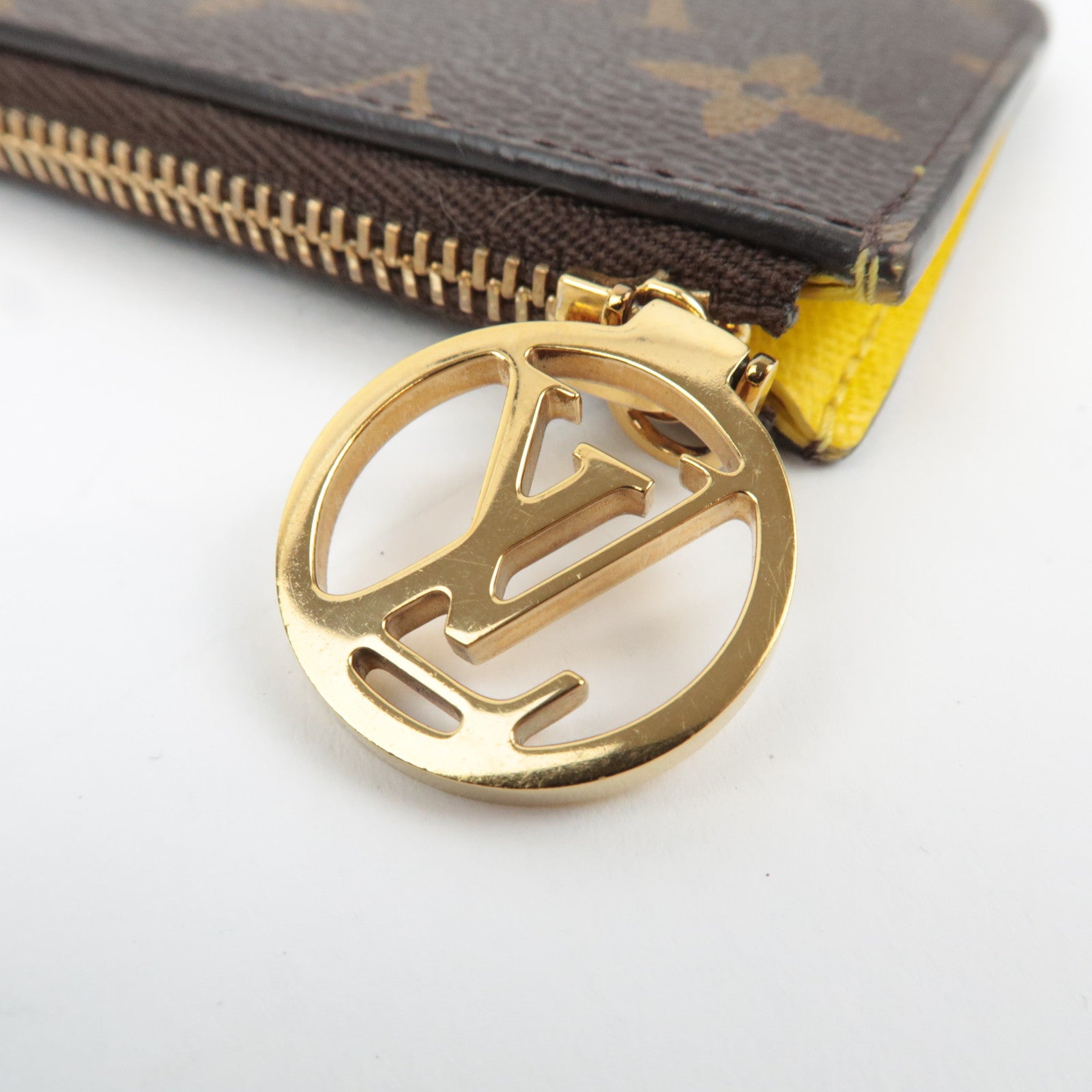Louis Vuitton Monogram Porte Carte Romy Fragment Case Jaune M81882 RFID