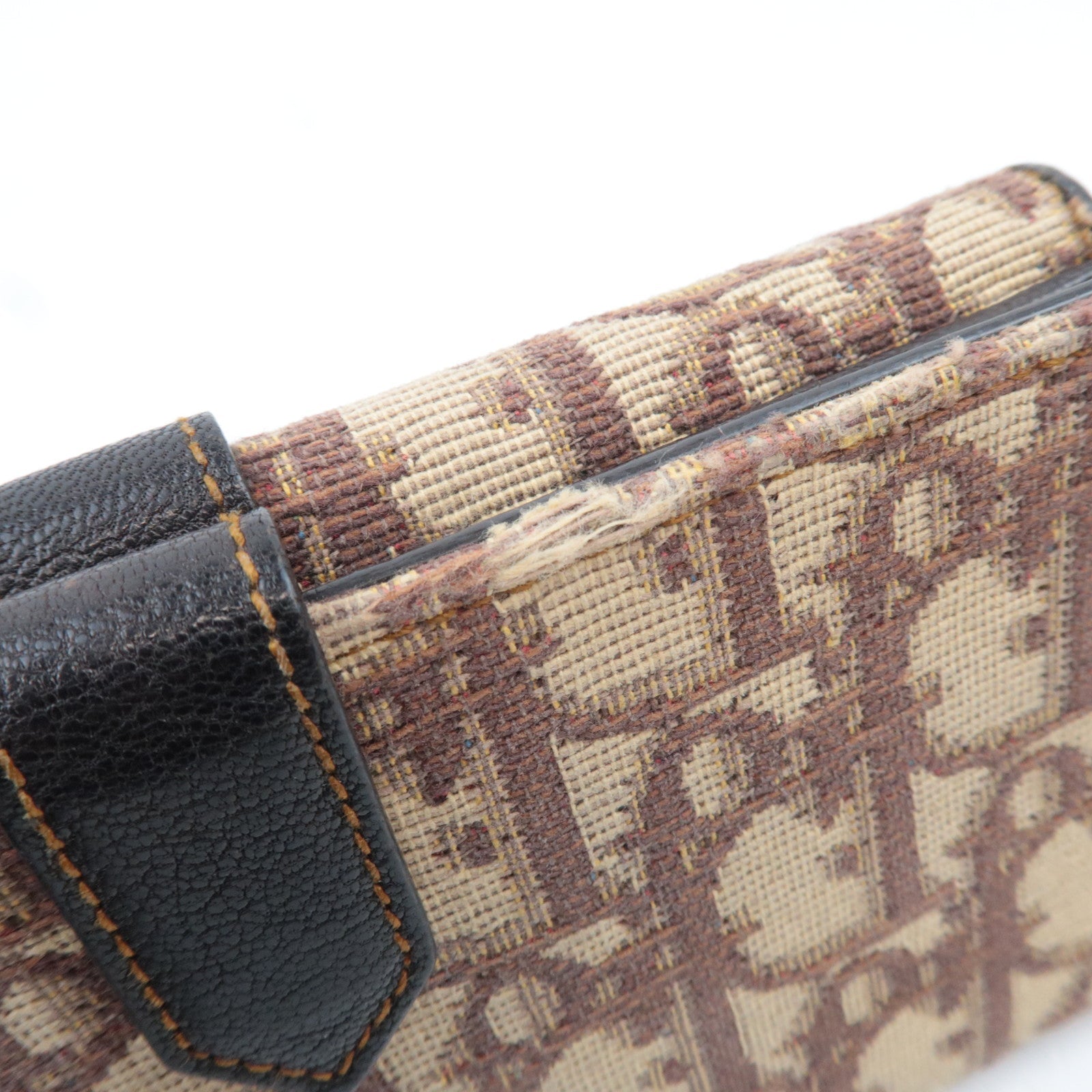 Christian Dior Trotter Double Hook Wallet Beige