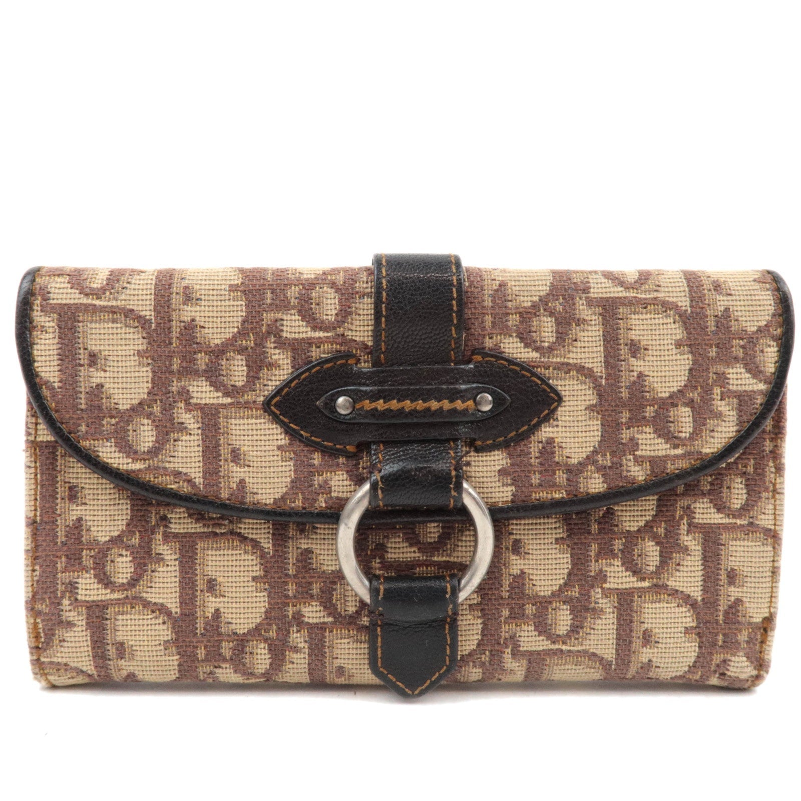 Christian Dior Trotter Double Hook Wallet Beige86280
