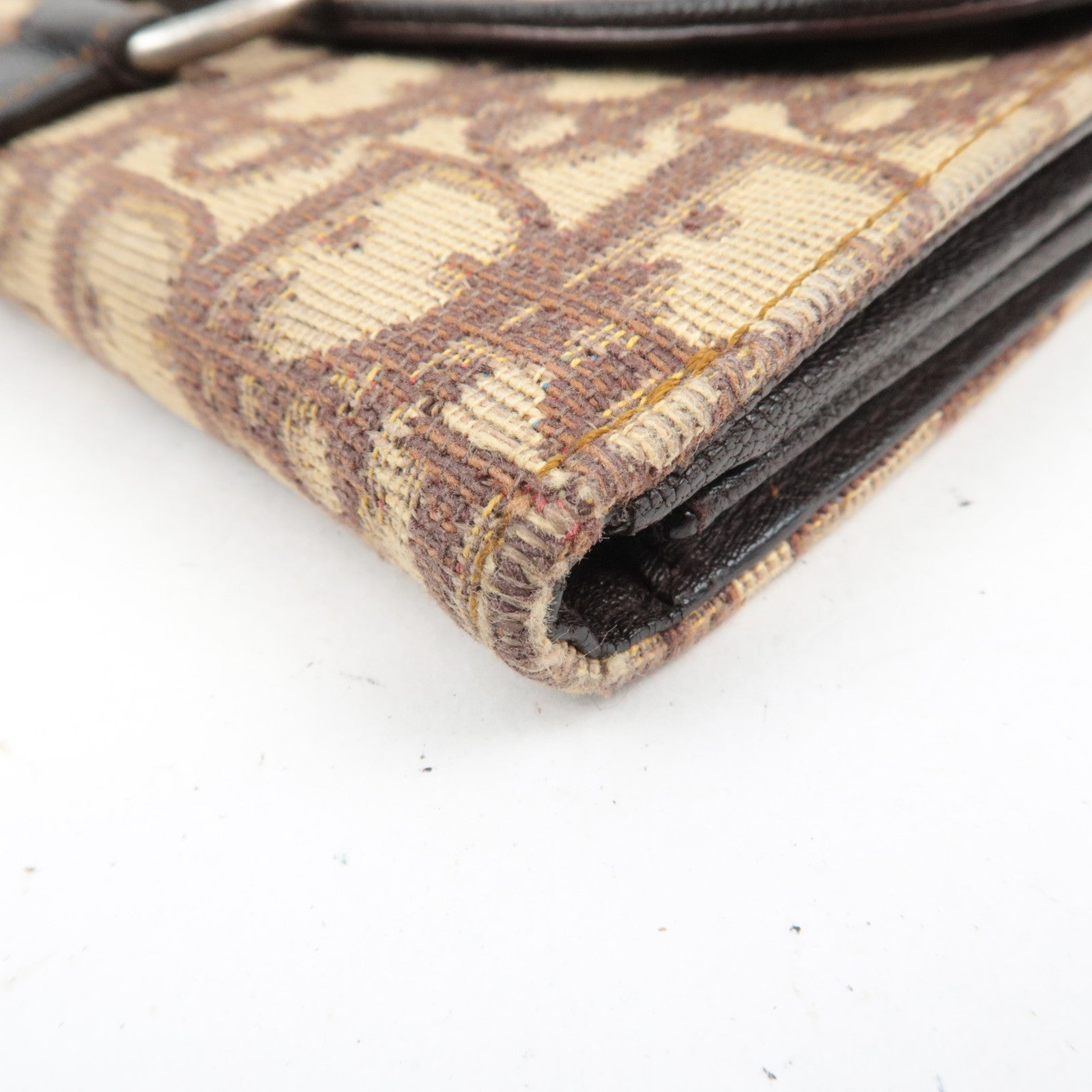 Christian Dior Trotter Double Hook Wallet Beige