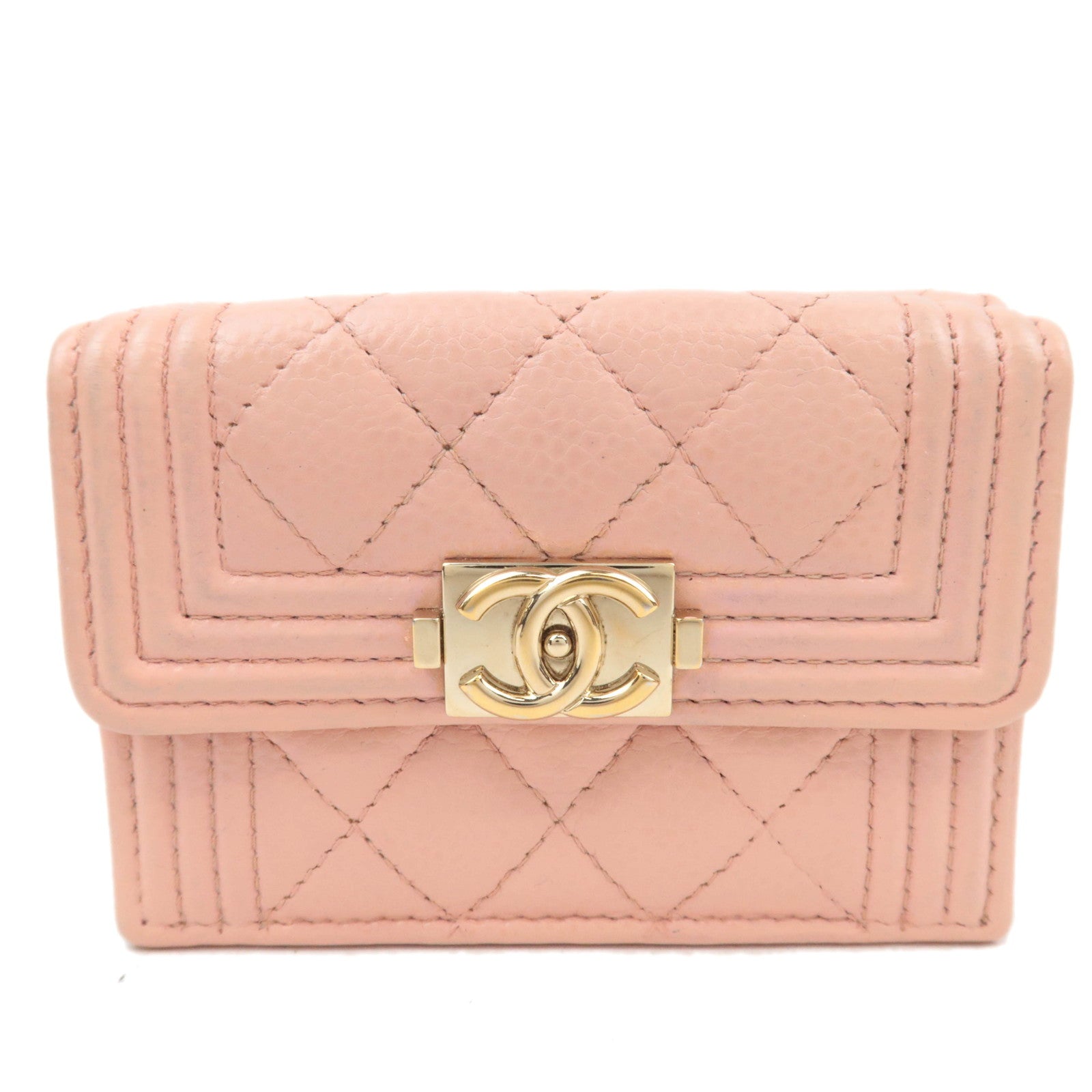 CHANEL Boy Chanel Wallet Caviarskin Pink86294