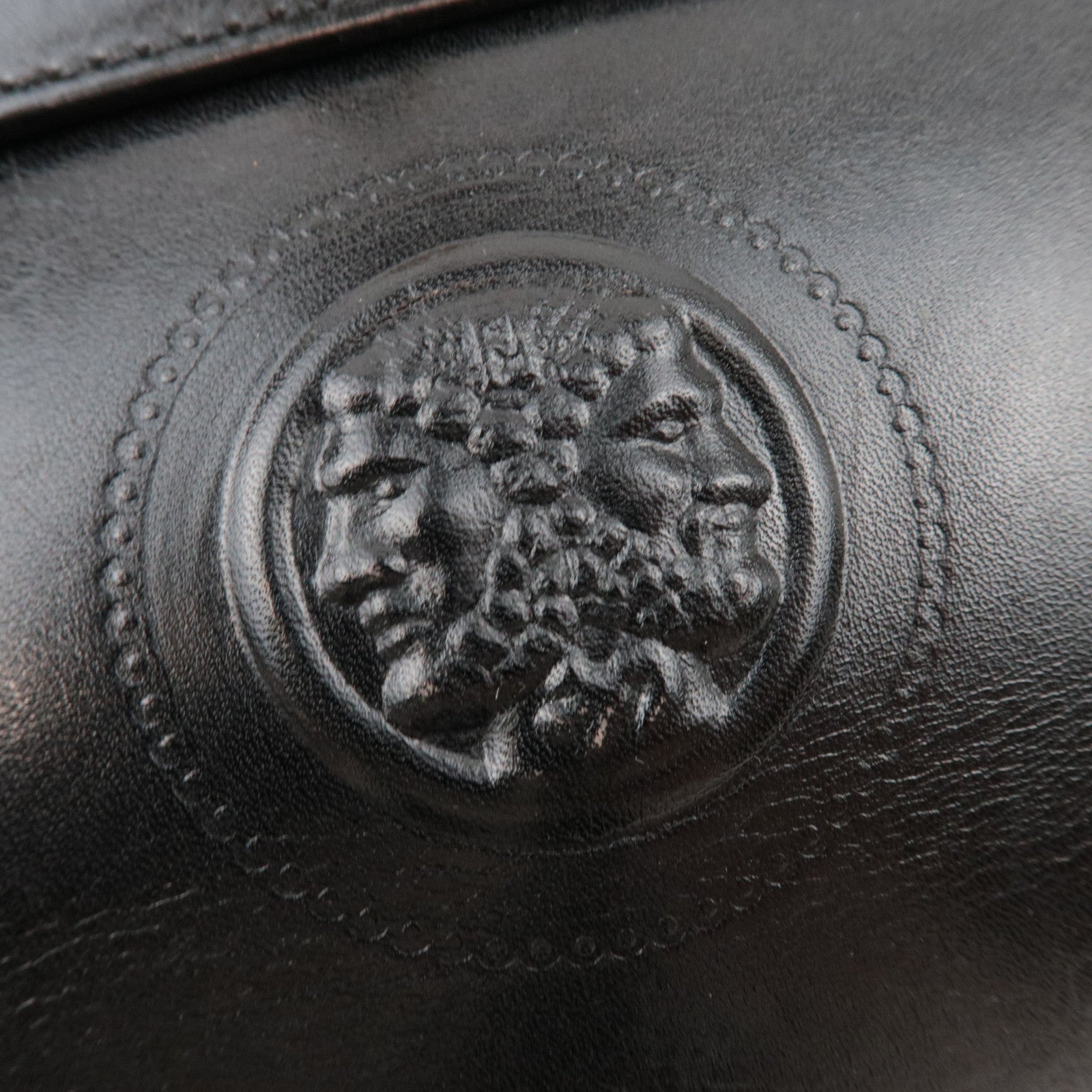 FENDI Small Leather Handbag Black 11652