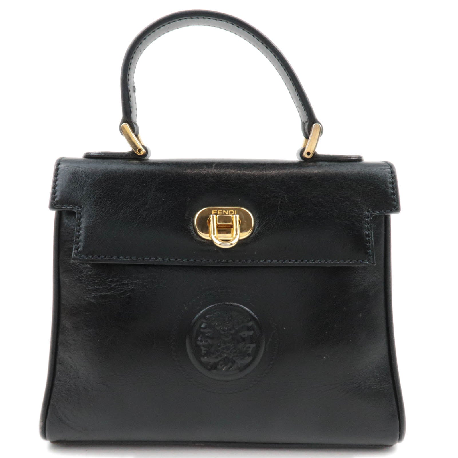 FENDI Small Leather Handbag Black 1165286296
