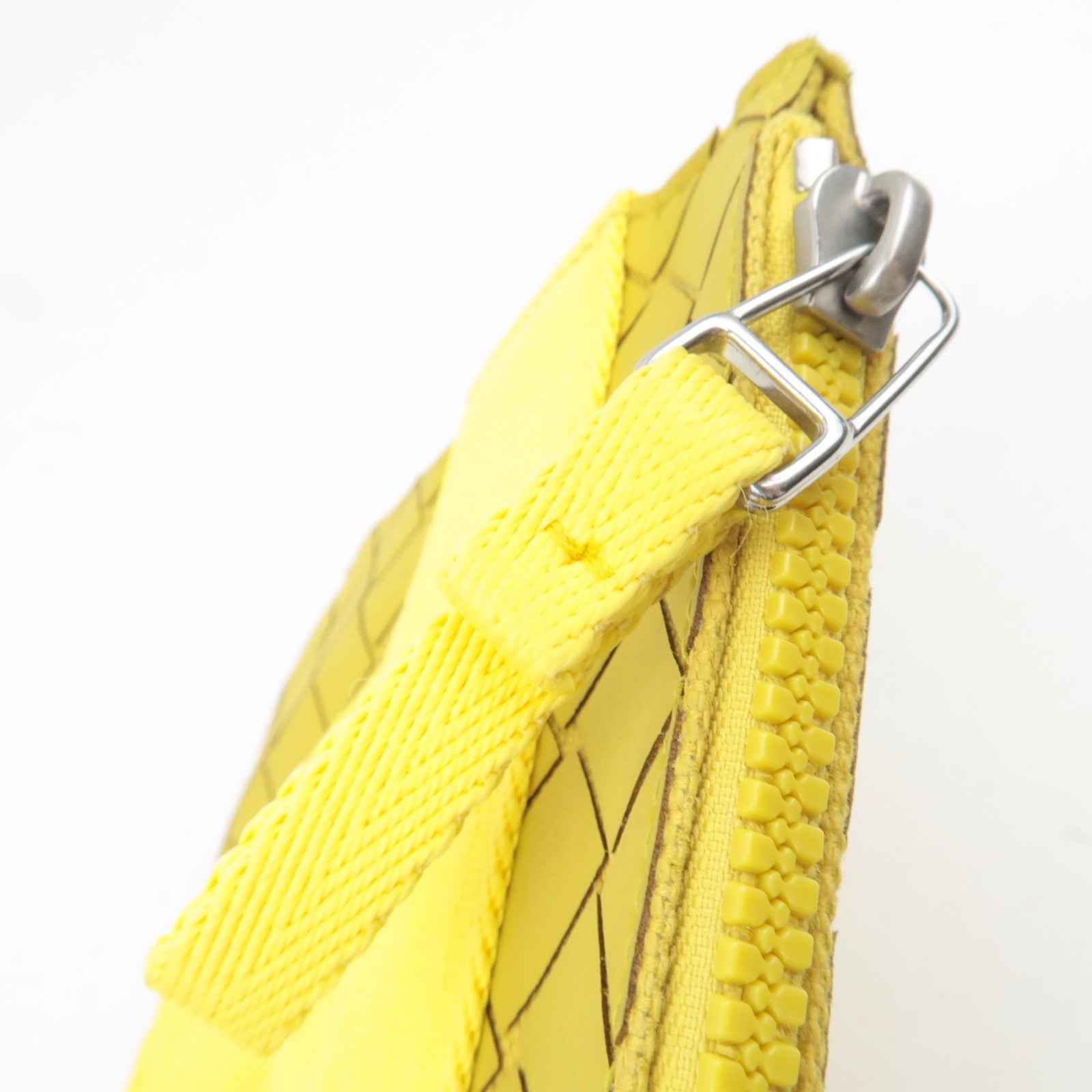 BOTTEGA VENETA Intrecciato Flat Clutch Rubber Canvas Yellow