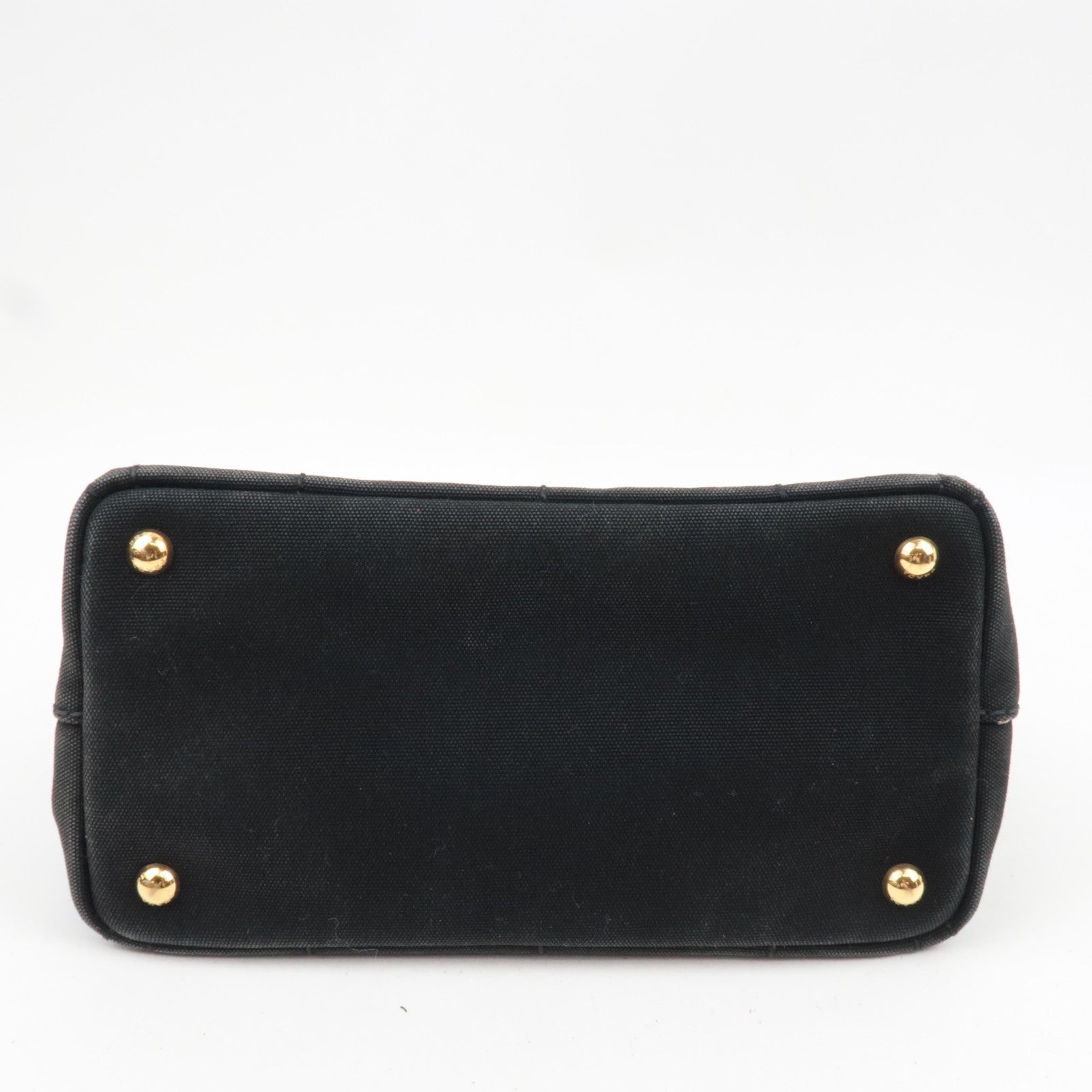 PRADA Canapa Mini Canvas 2Way Tote Bag Black 1BG439