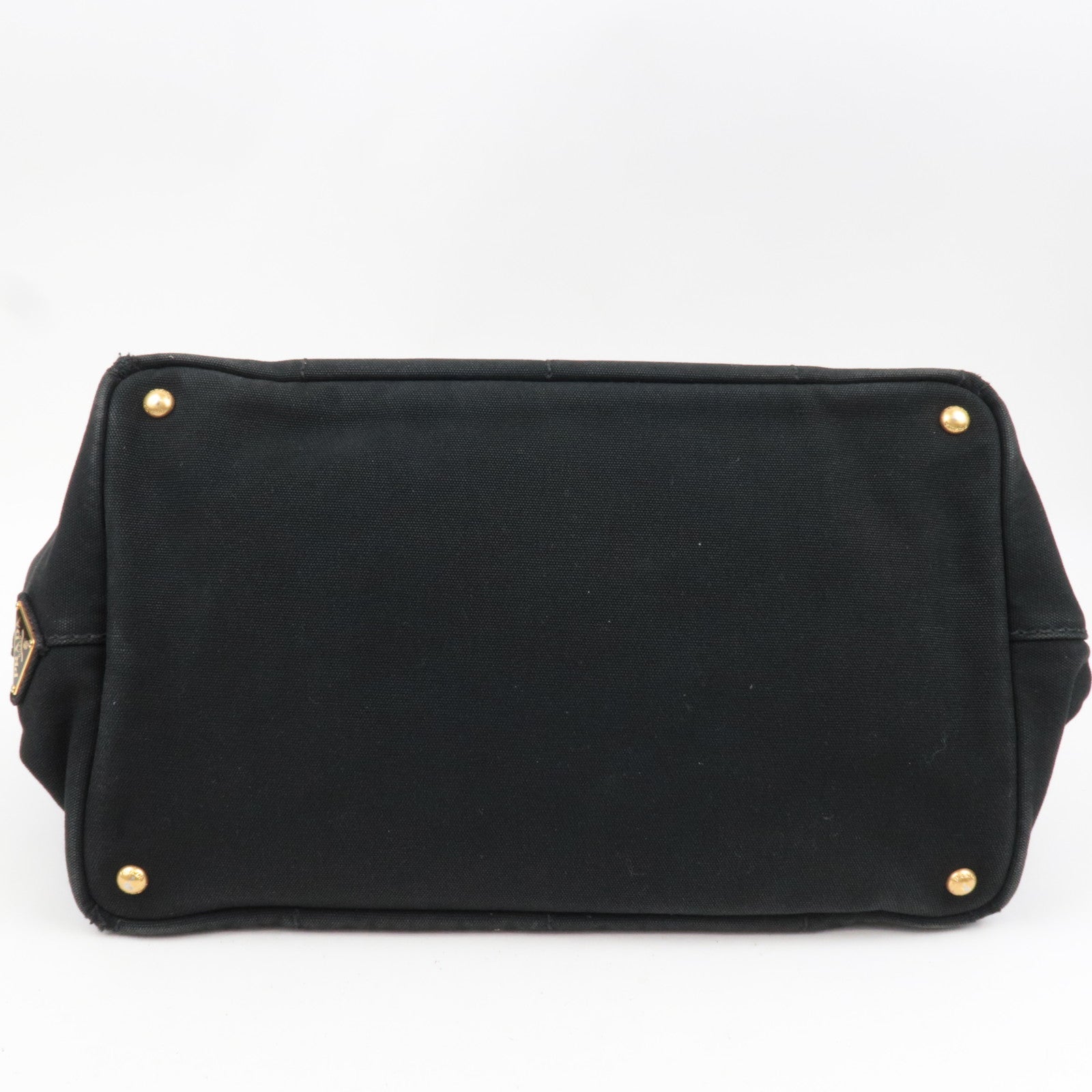 PRADA Canapa Large Canvas 2Way Tote Bag Black