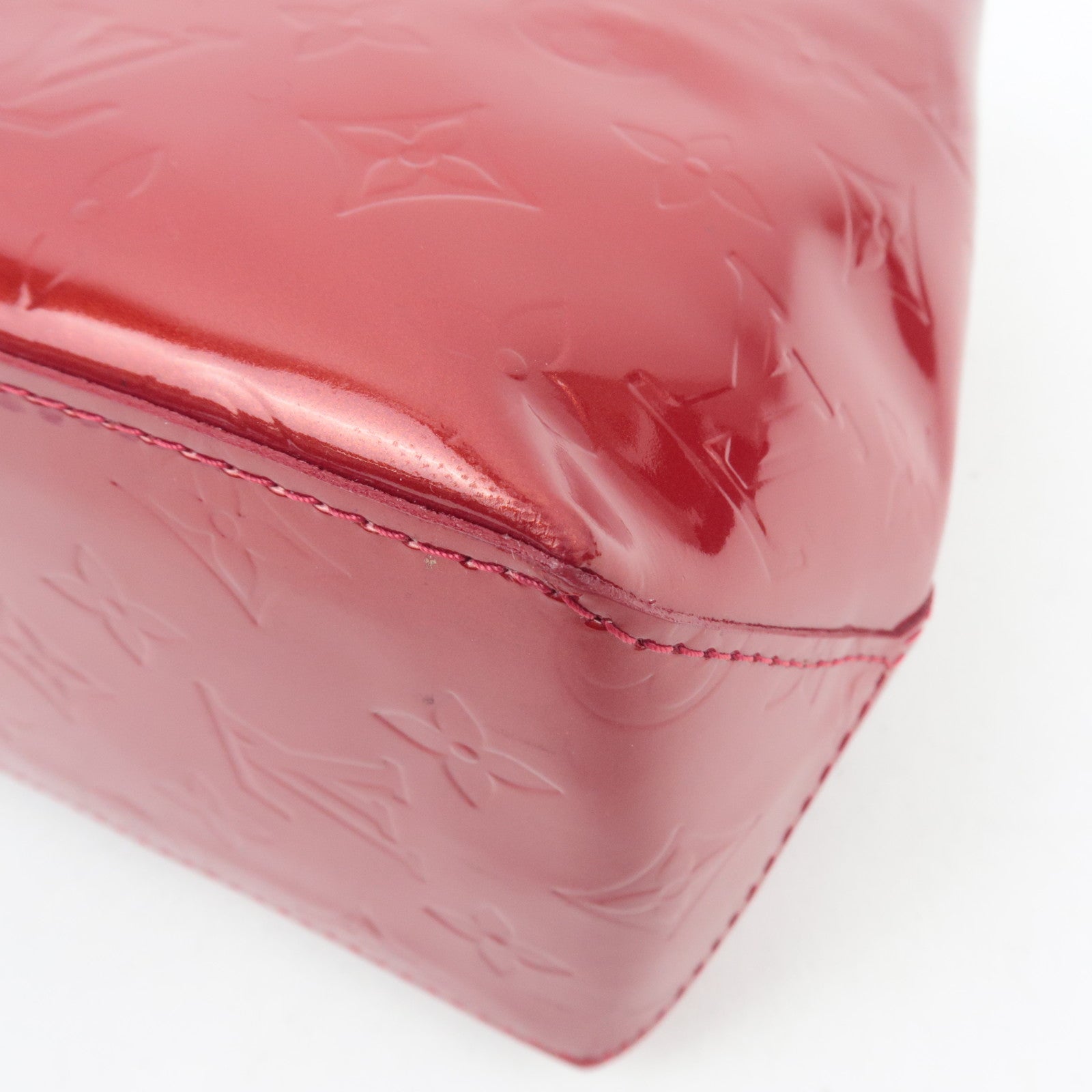 Louis Vuitton Monogram Vernis Reade PM Hand Bag Pomme D'Amour M91990