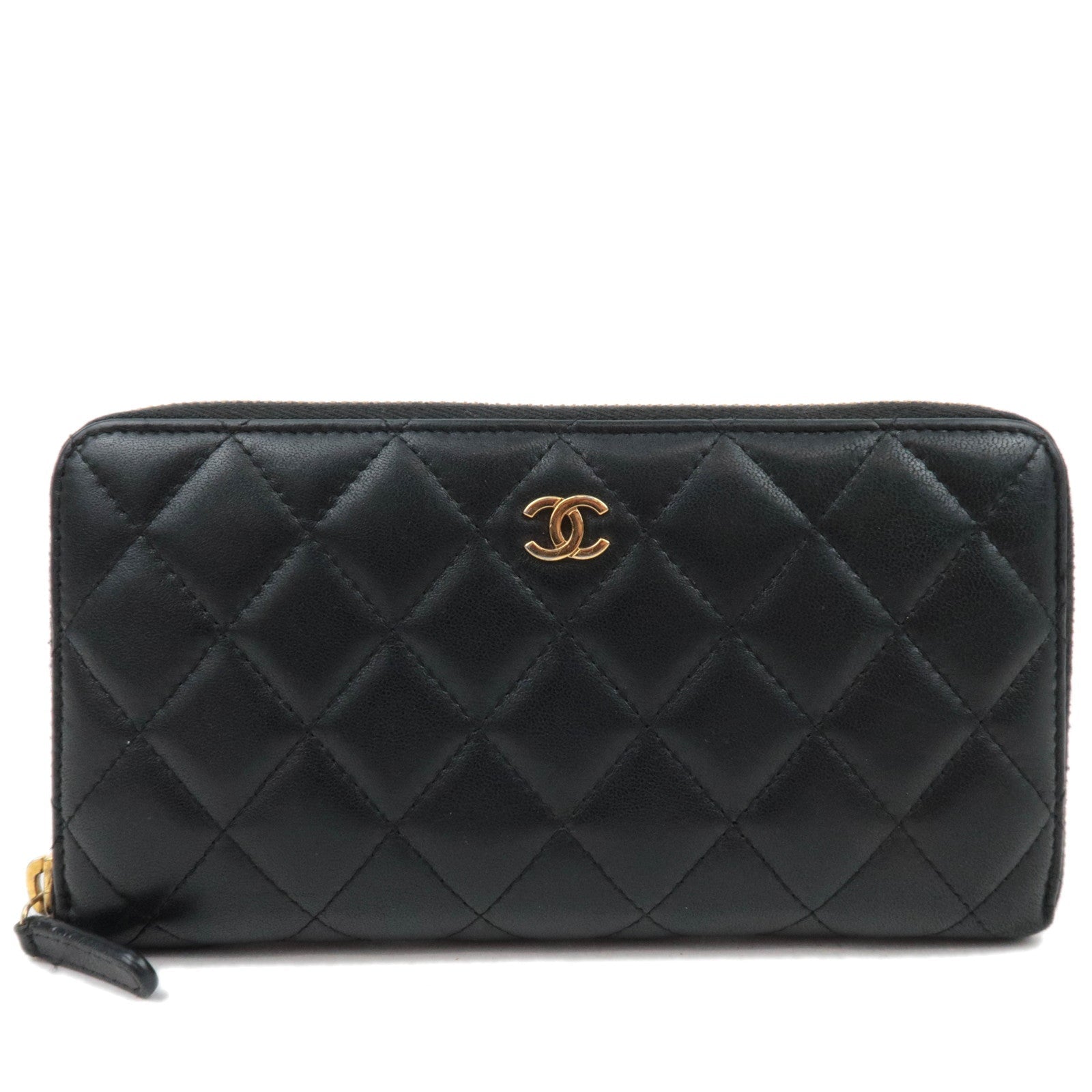 CHANEL Matelasse Long Wallet Lambskin Black 2254768386466