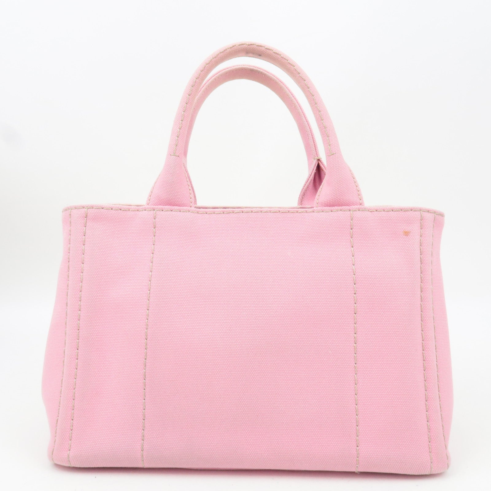 PRADA Canapa Mini 2Way Canvas Tote Bag Pink 1BG439