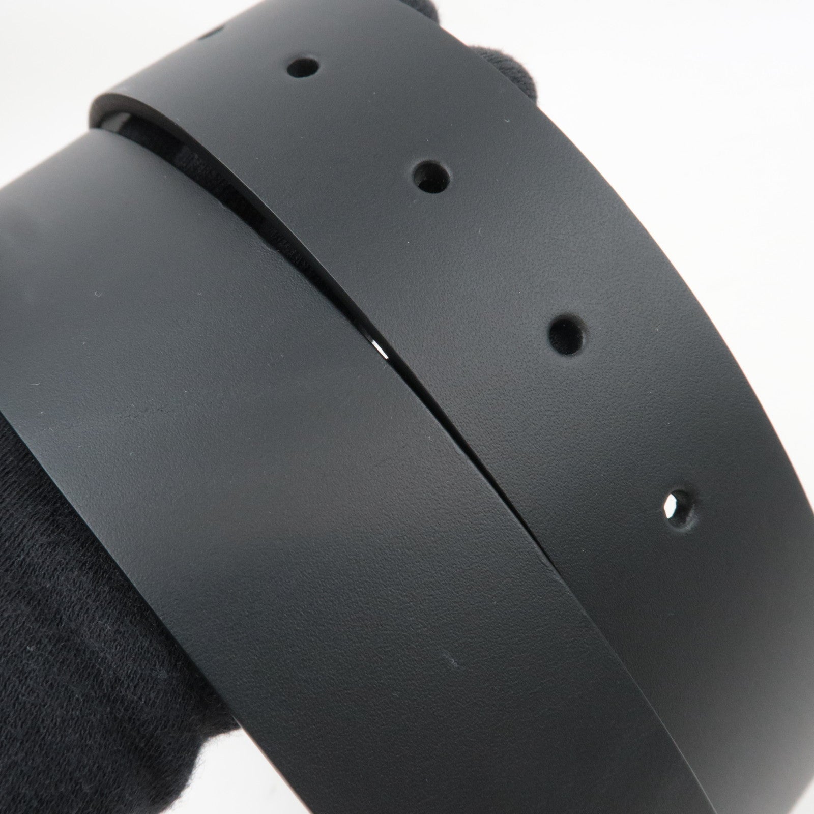 GUCCI Interlocking G Leather  Belt 75/30 Black 368186