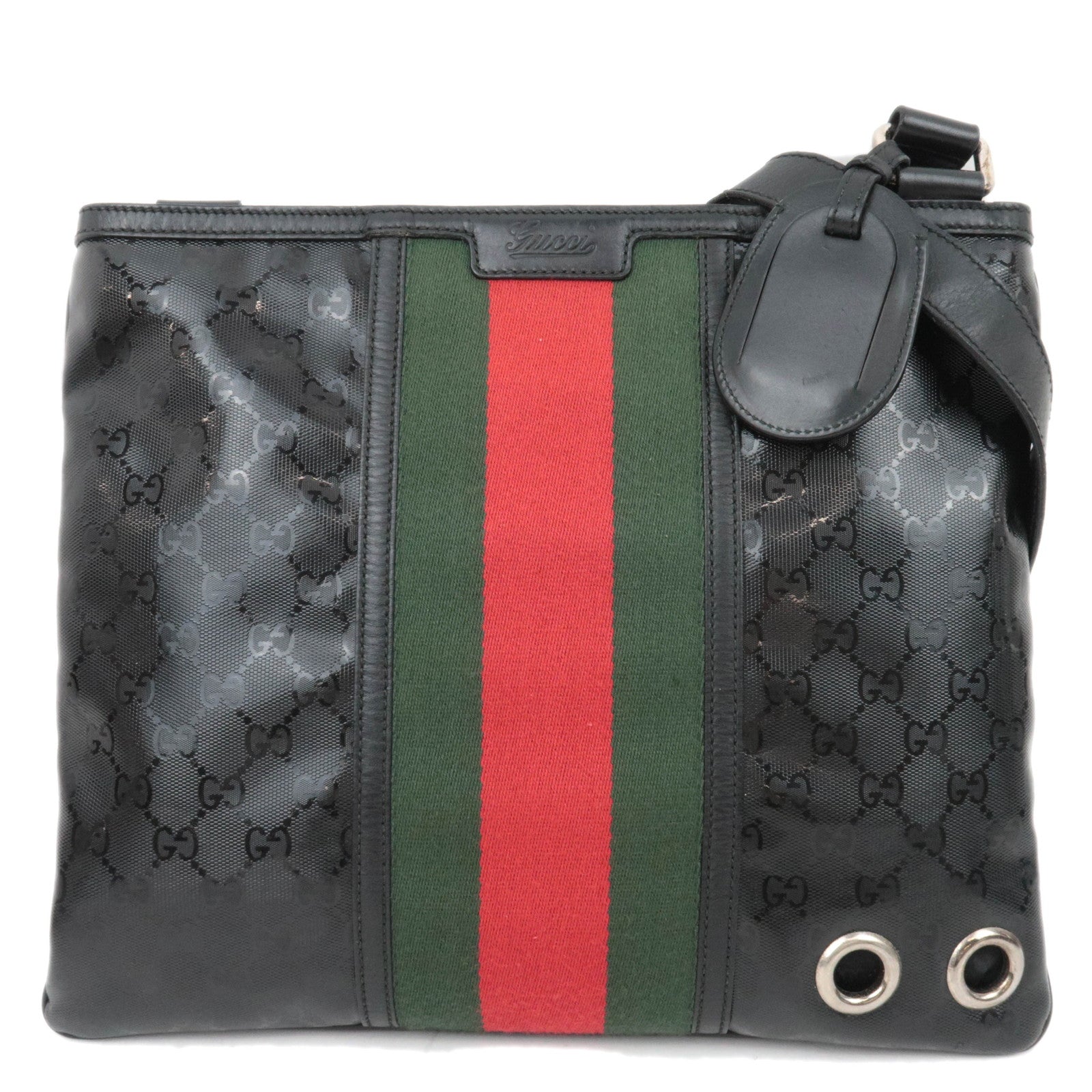 GUCCI Sherry GG Imprime Shoulder Bag Collab with FIAT 500 Black 26937986544