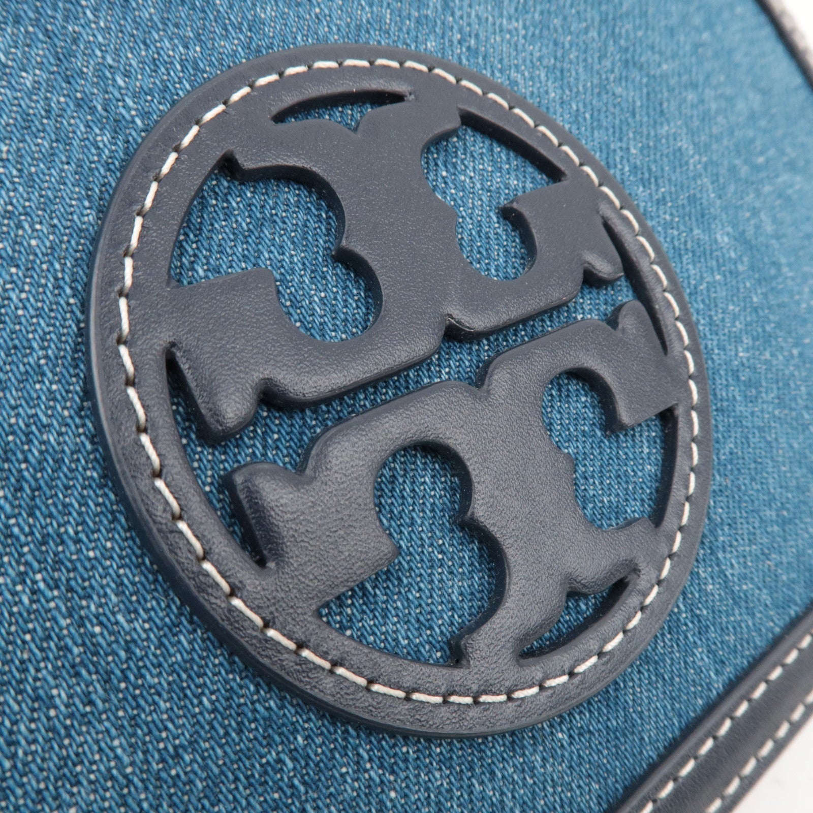 TORY BURCH Denim Leather Shoulder Bag