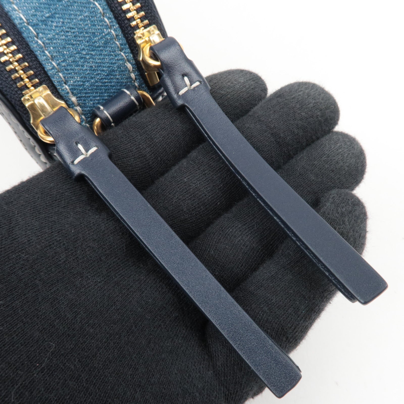 TORY BURCH Denim Leather Shoulder Bag