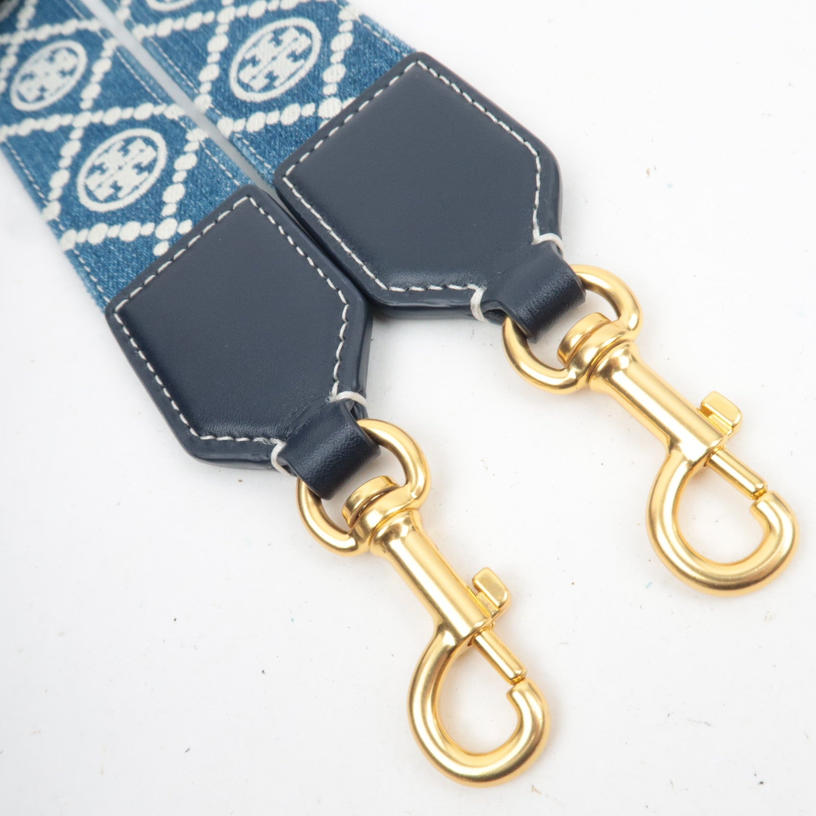 TORY BURCH Denim Leather Shoulder Bag