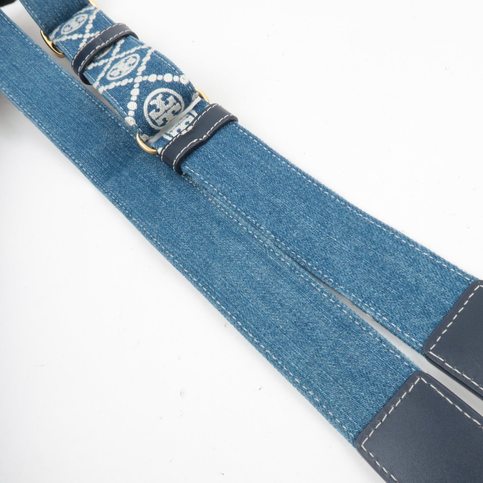 TORY BURCH Denim Leather Shoulder Bag