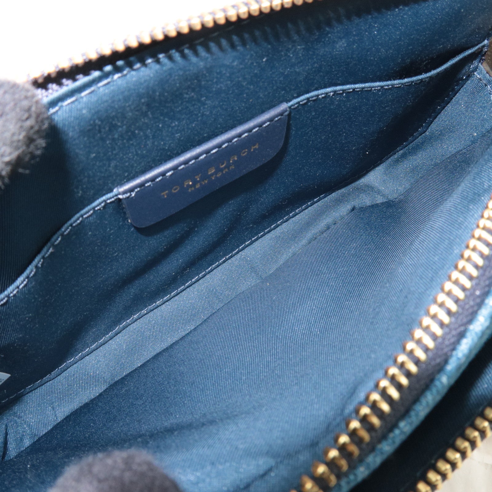 TORY BURCH Denim Leather Shoulder Bag