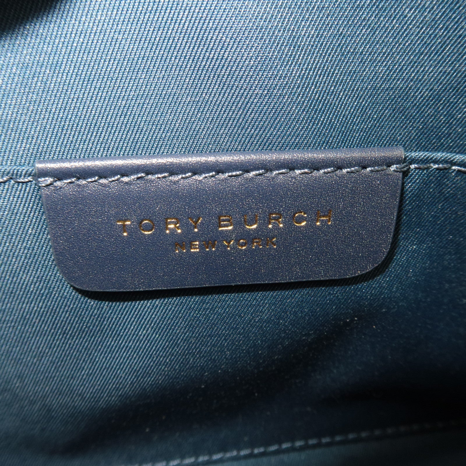 TORY BURCH Denim Leather Shoulder Bag