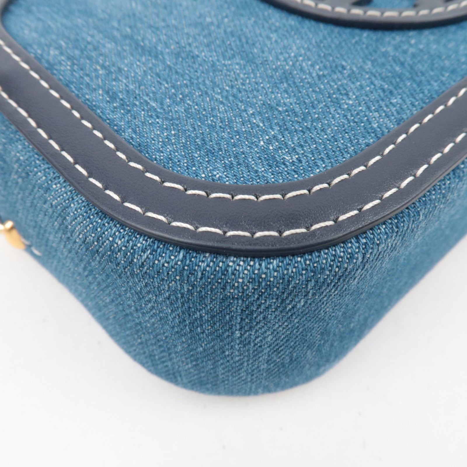 TORY BURCH Denim Leather Shoulder Bag