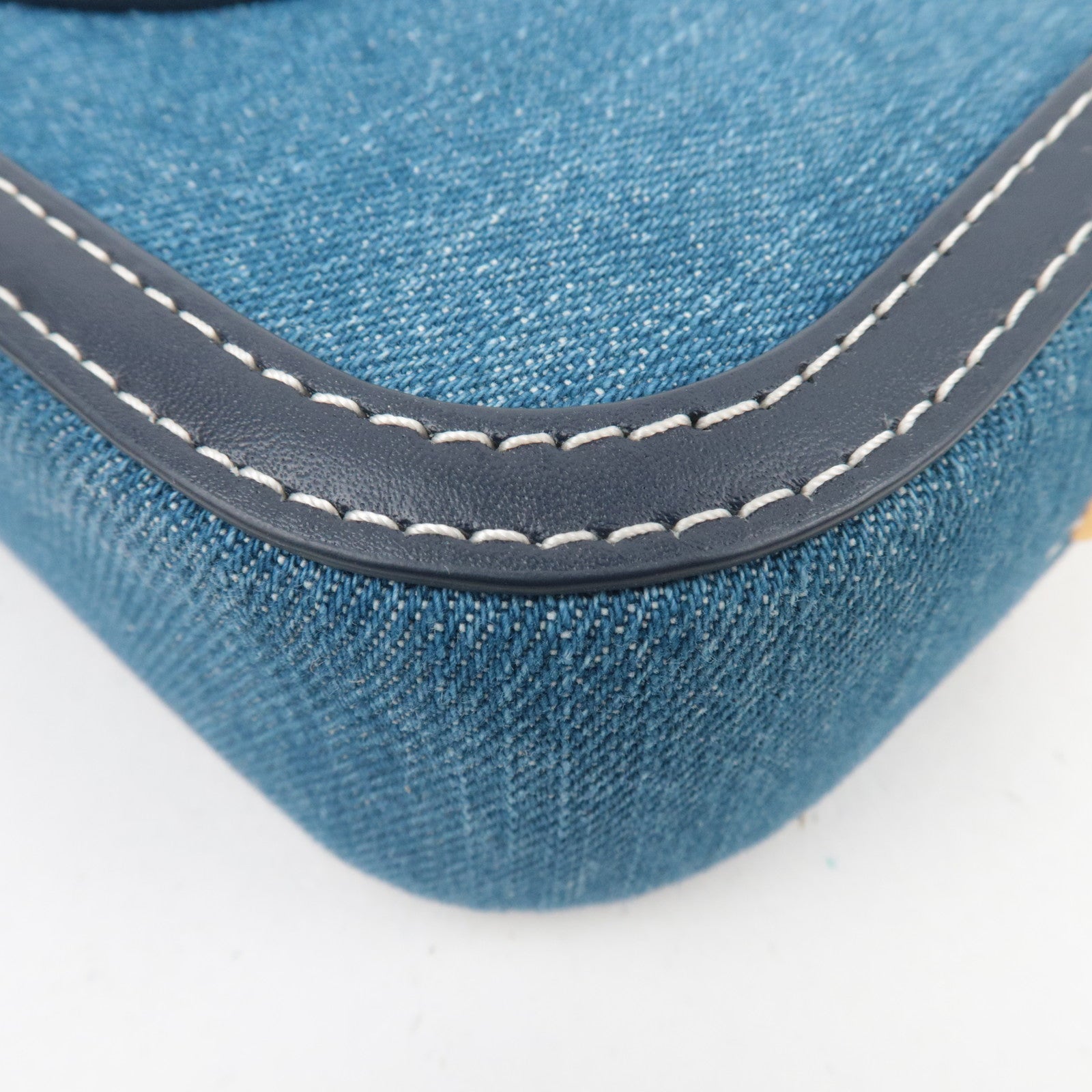 TORY BURCH Denim Leather Shoulder Bag