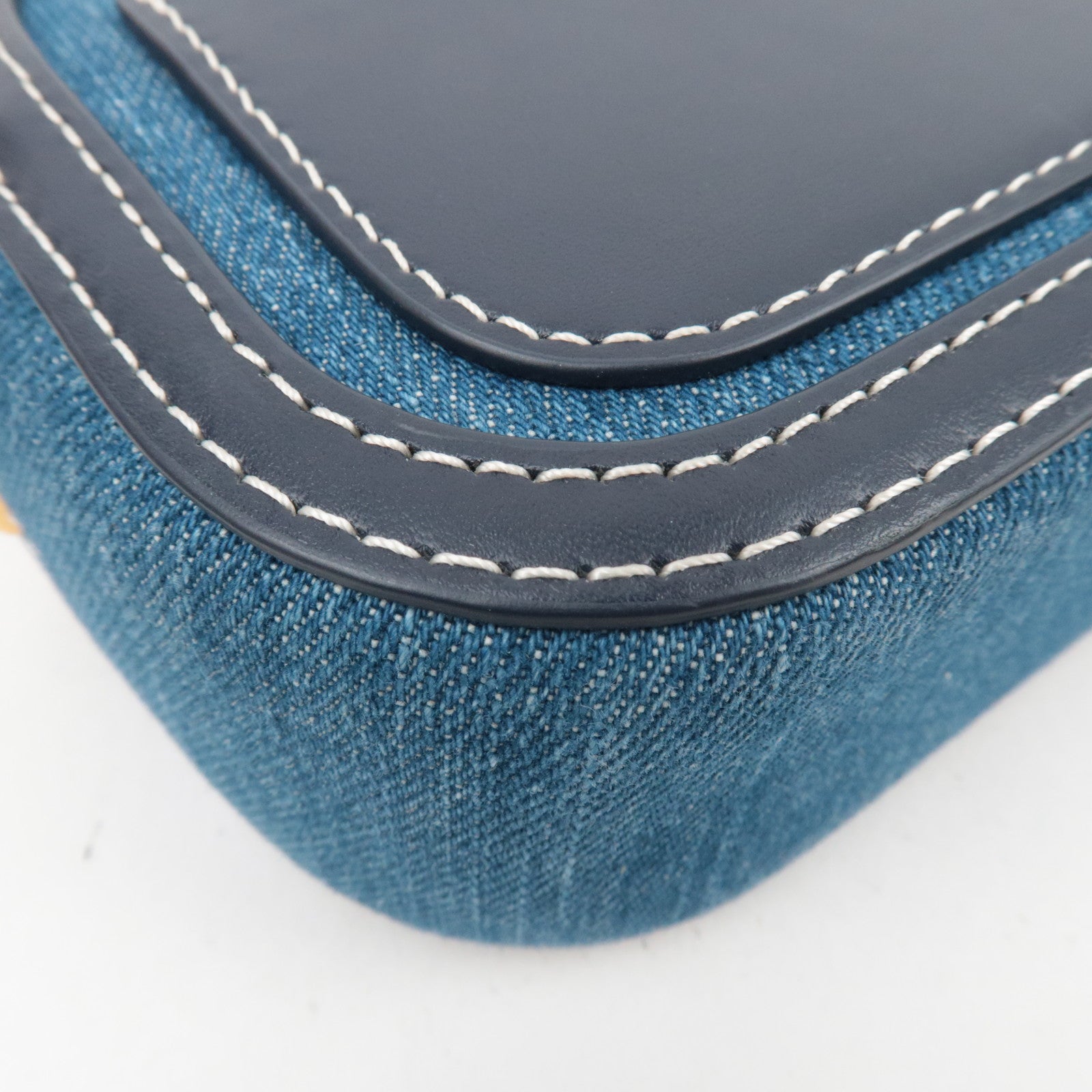 TORY BURCH Denim Leather Shoulder Bag