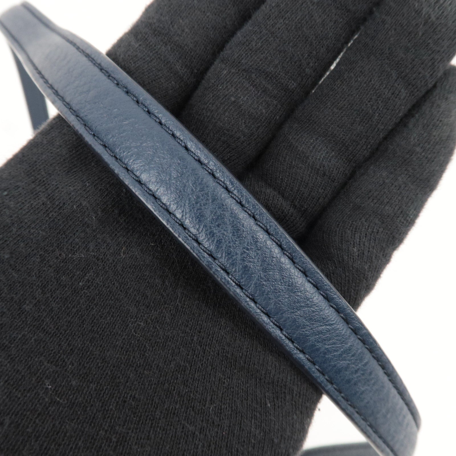 TORY BURCH Leather Shoulder Bag Navy