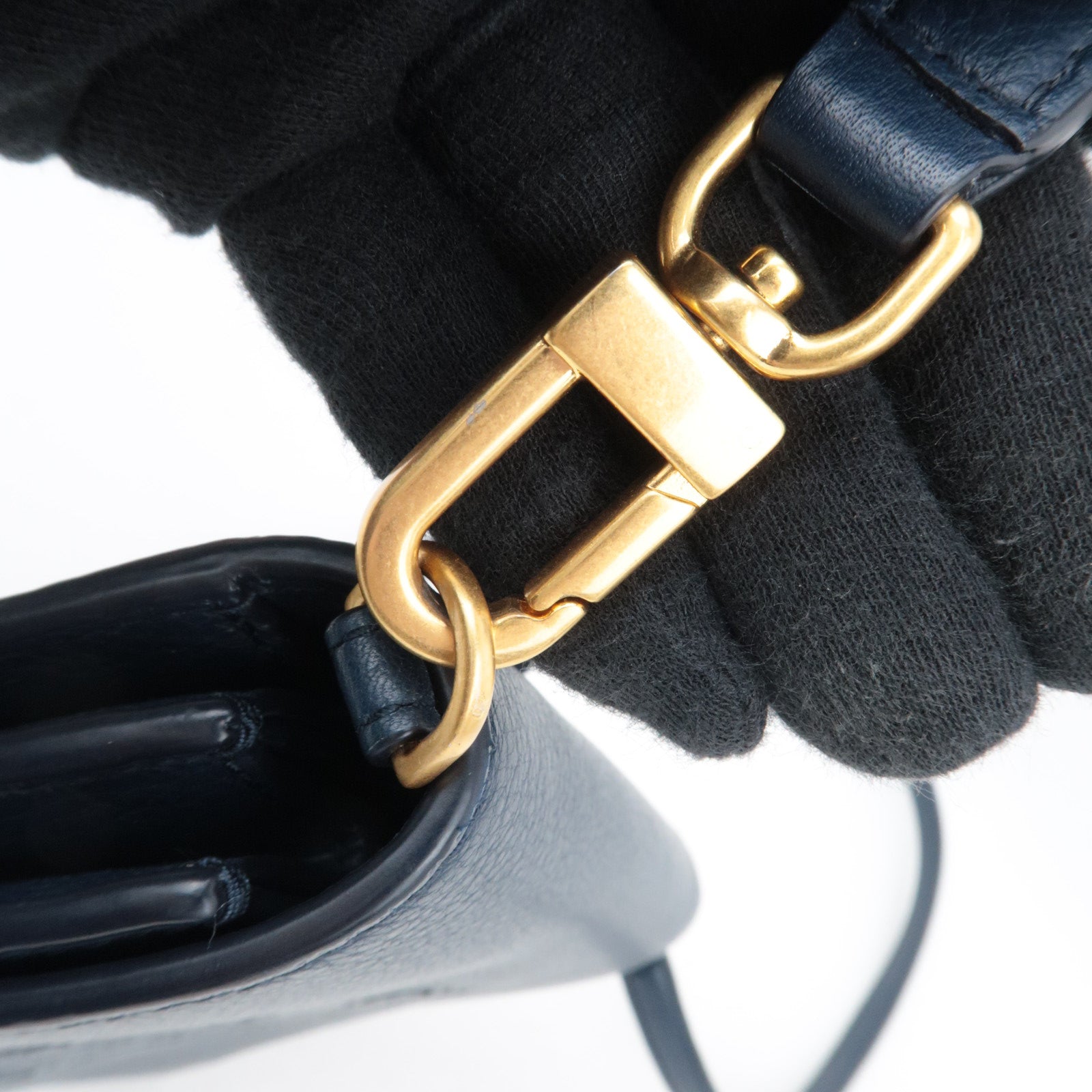 TORY BURCH Leather Shoulder Bag Navy