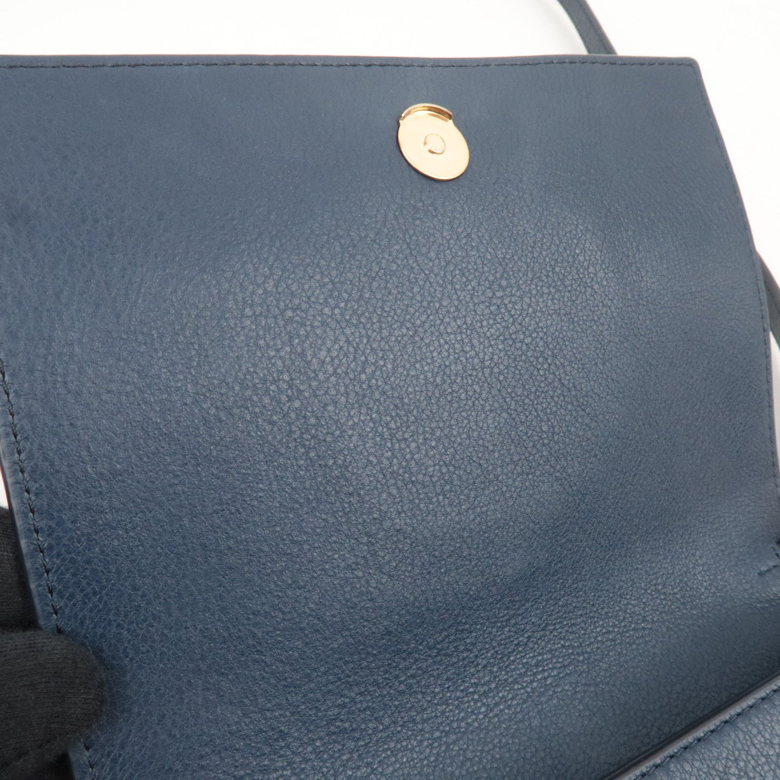 TORY BURCH Leather Shoulder Bag Navy