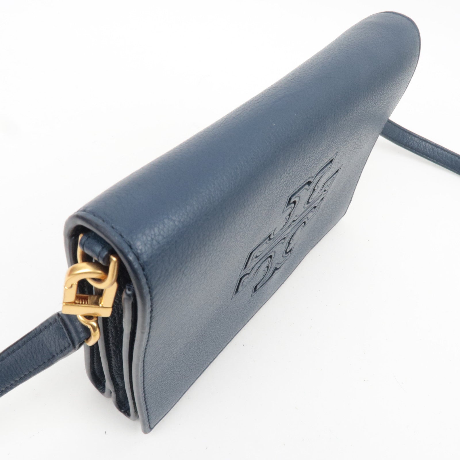 TORY BURCH Leather Shoulder Bag Navy