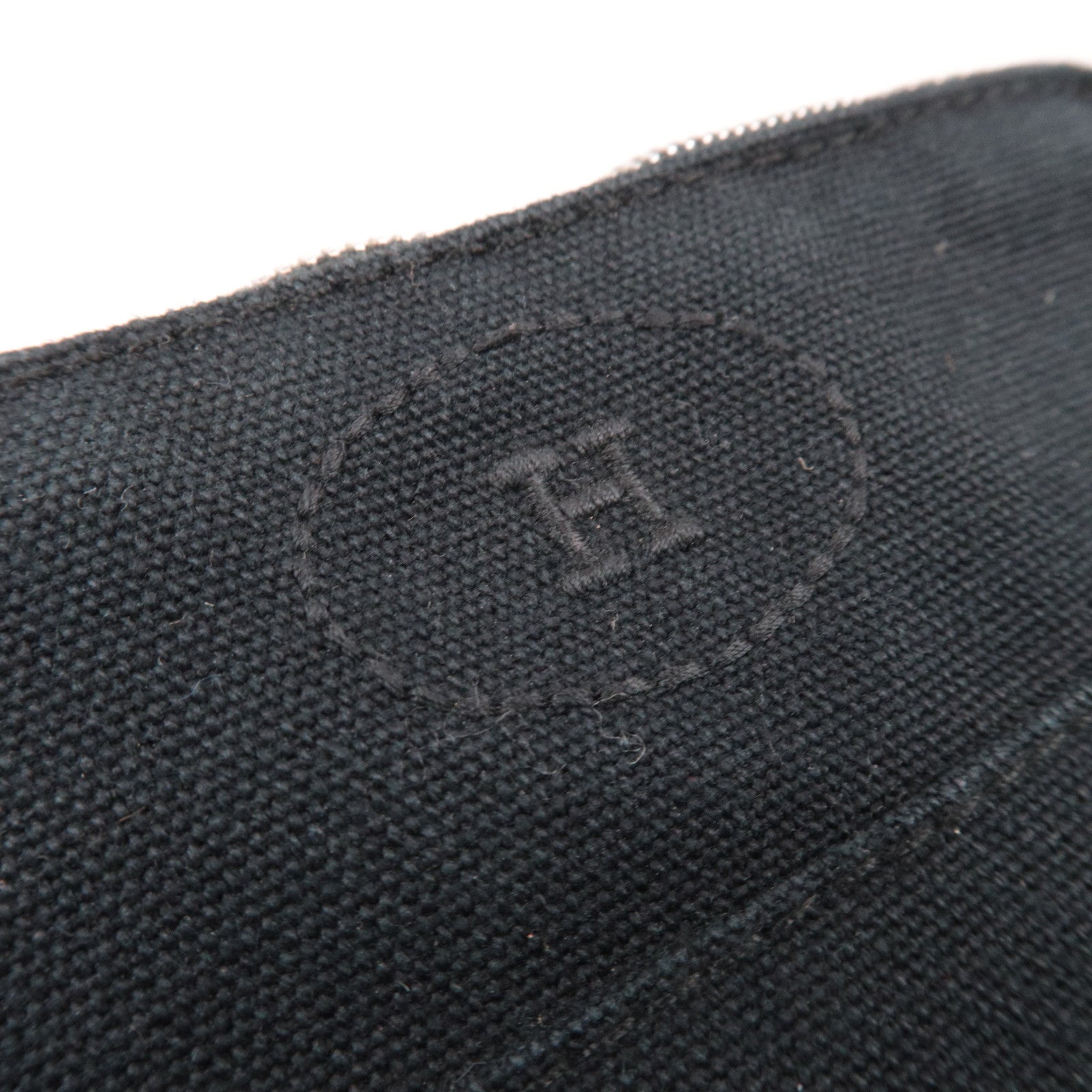 HERMES Bolide Pouch Mini 20 Canvas Leather Black