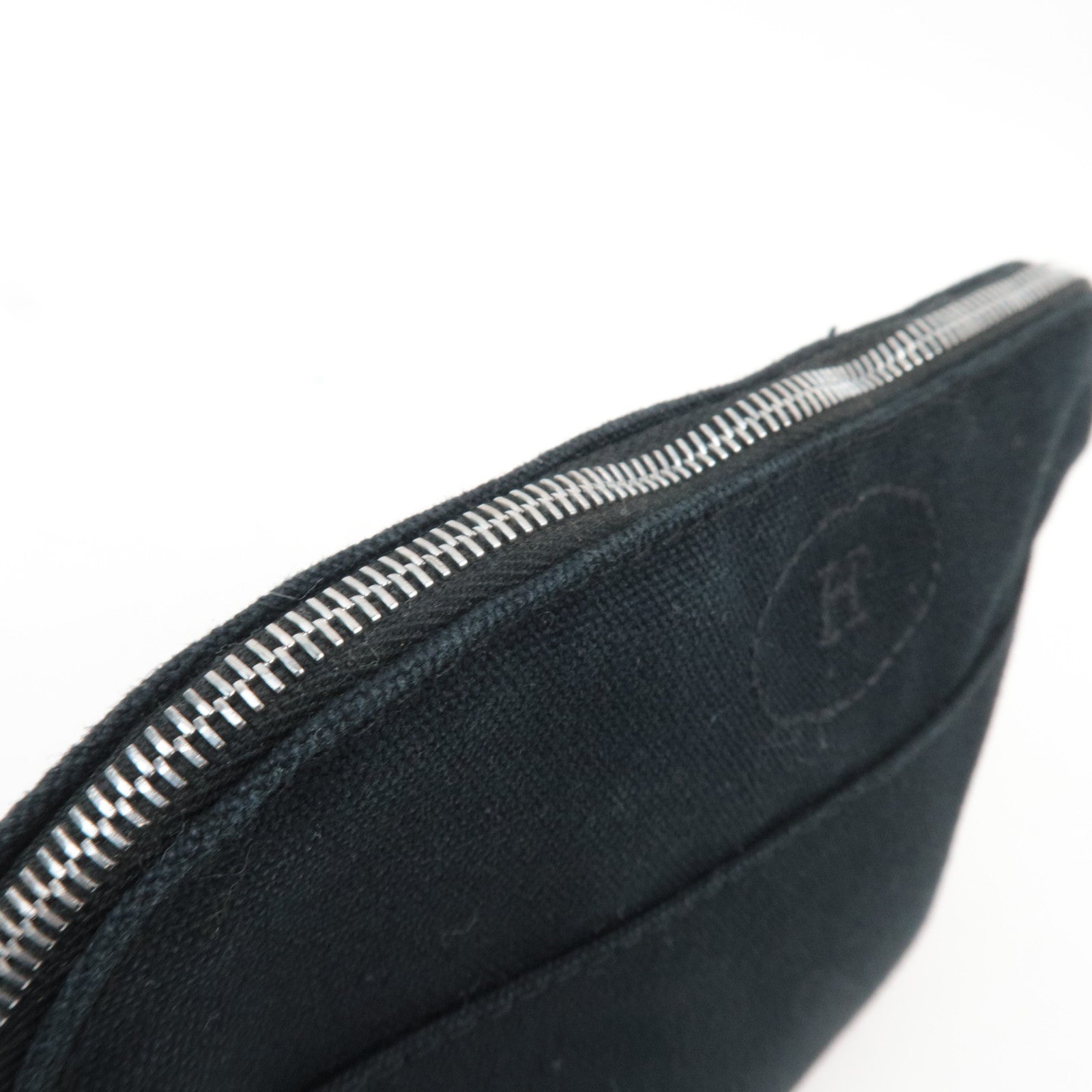 HERMES Bolide Pouch Mini 20 Canvas Leather Black