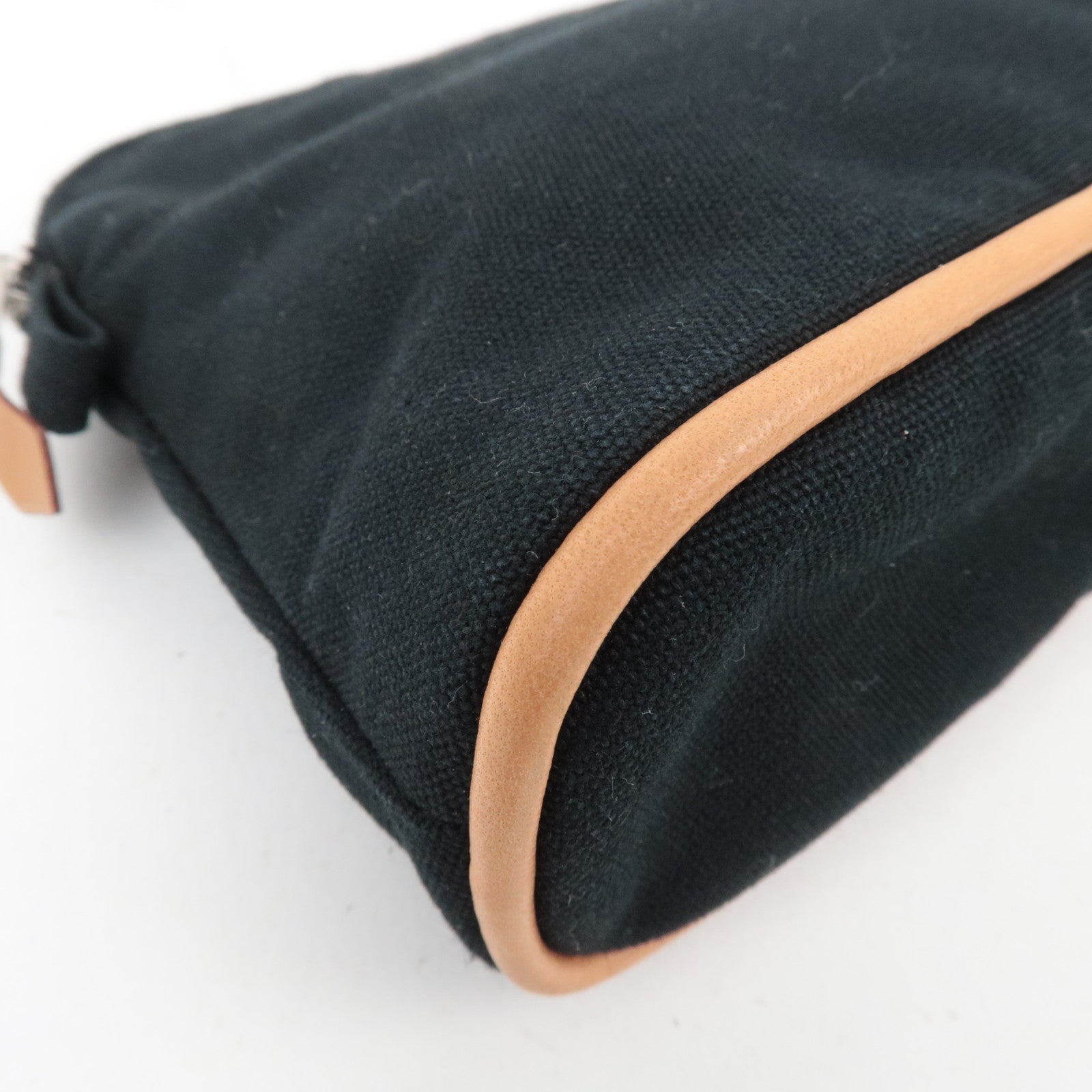 HERMES Bolide Pouch Mini 20 Canvas Leather Black