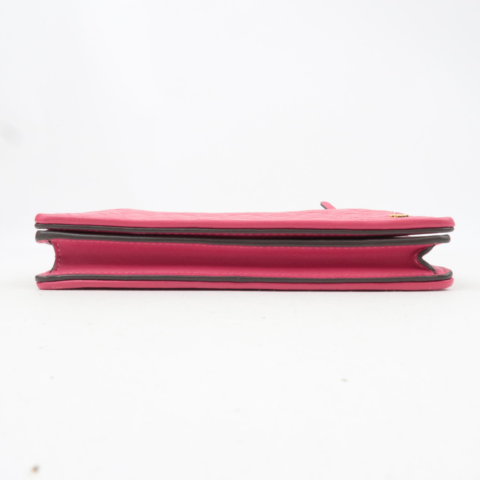 TORY BURCH Fleming Quilted Leather Chain Wallet Purse WOC Pink