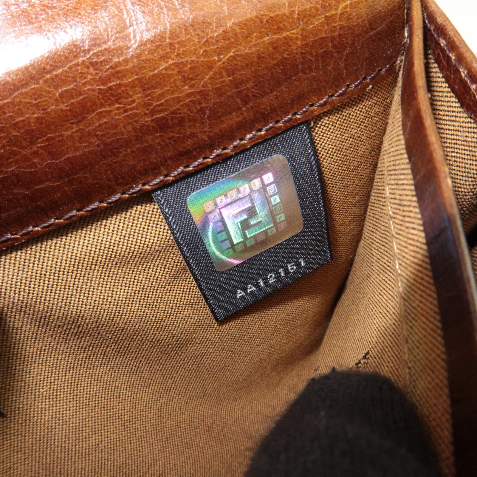 FENDI Zucchino Canvas Leather Long Wallet Khaki Brown 8M0021