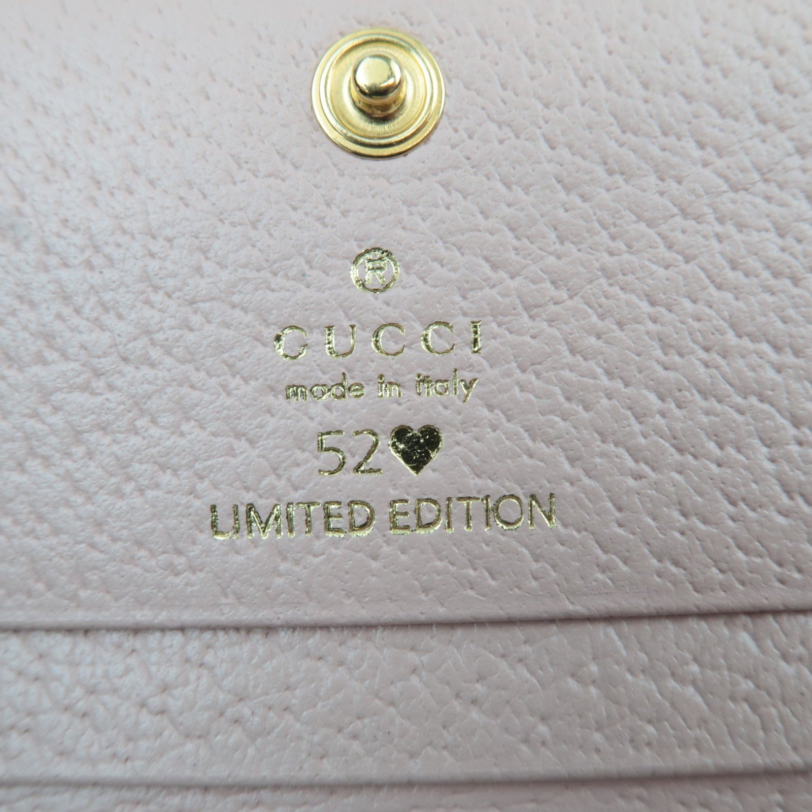 GUCCI Ophidia Floral Embroidery GG Denim Wallet Japan Limited Pink Navy 523155